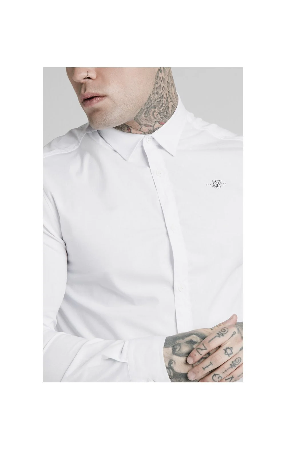 White Long Sleeve Standard Collar Shirt - Image 2