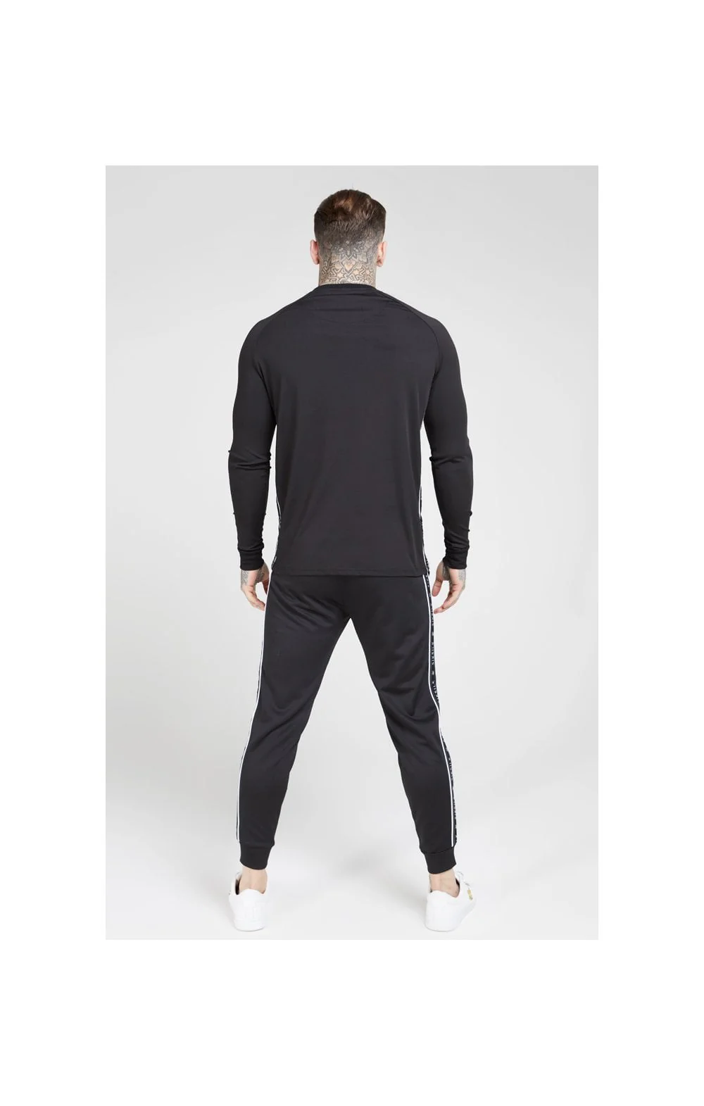 SikSilk L/S Tape Performance Sweater - Black - Image 4
