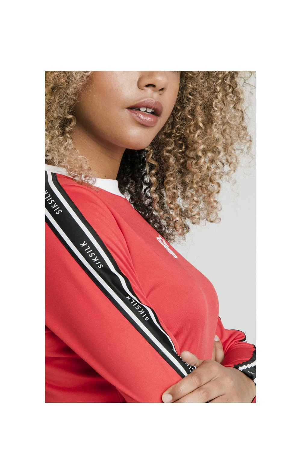 SikSilk L/S Tape Tee - Red