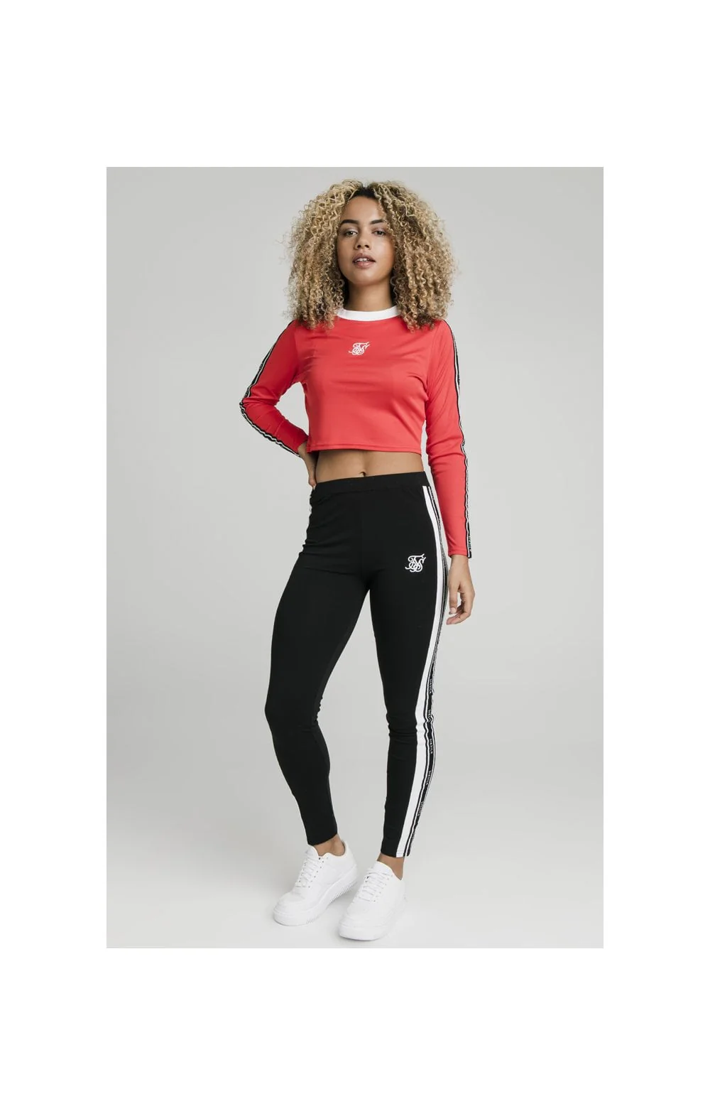 SikSilk L/S Tape Tee - Red - Image 3