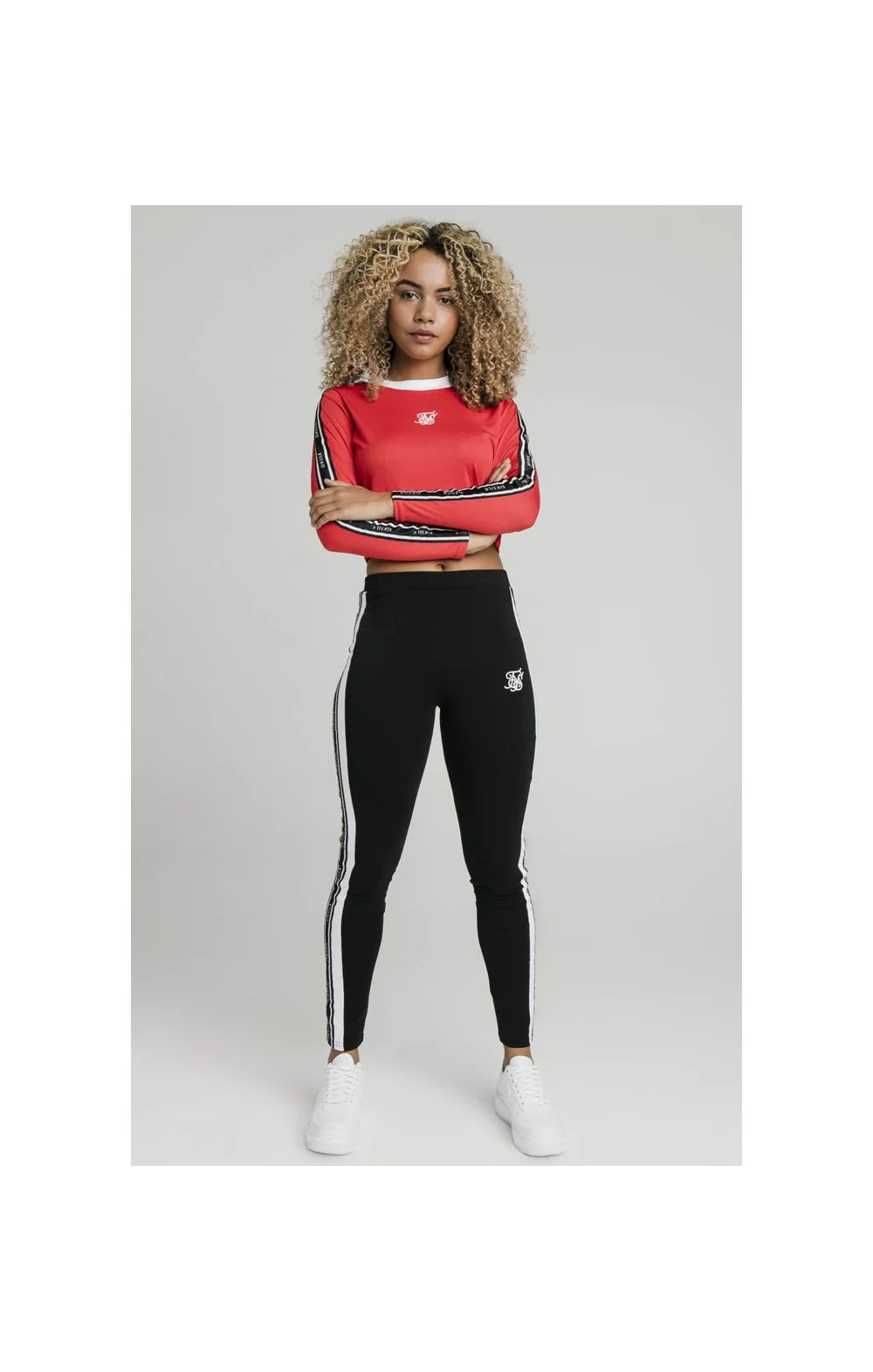 SikSilk L/S Tape Tee - Red - Image 4