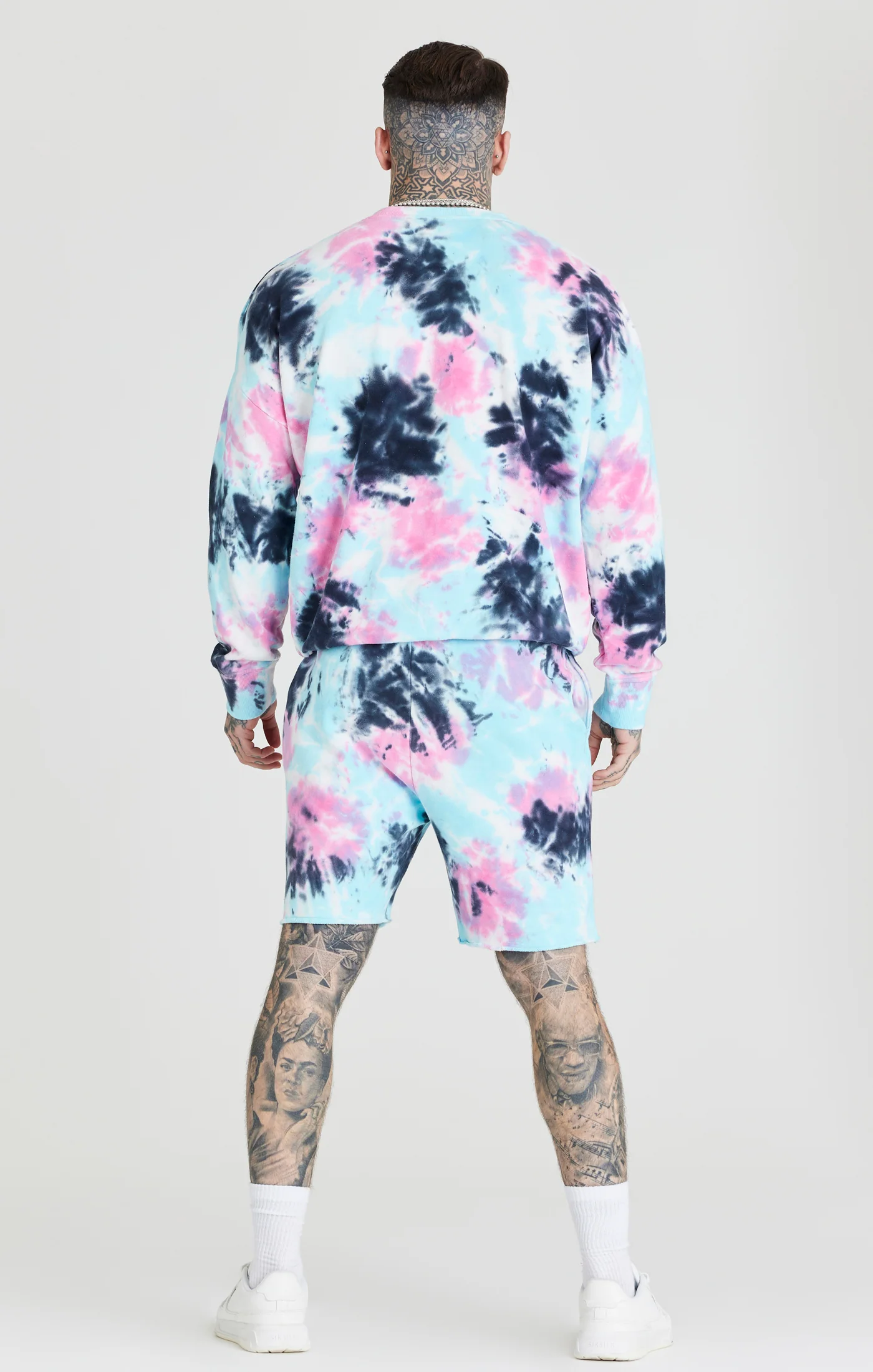 White Tie Dye Varsity Sweatshirt - Image 4