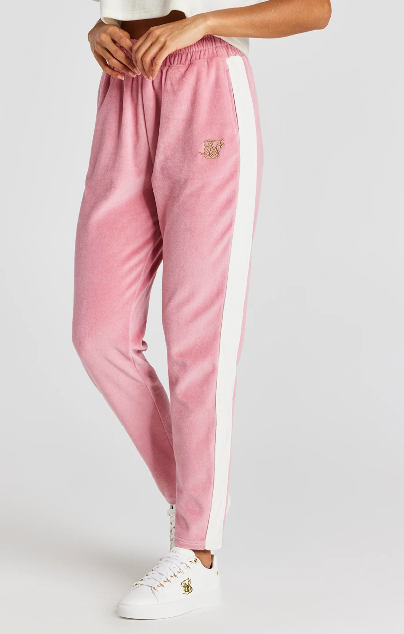 Pink Velour Track Pant
