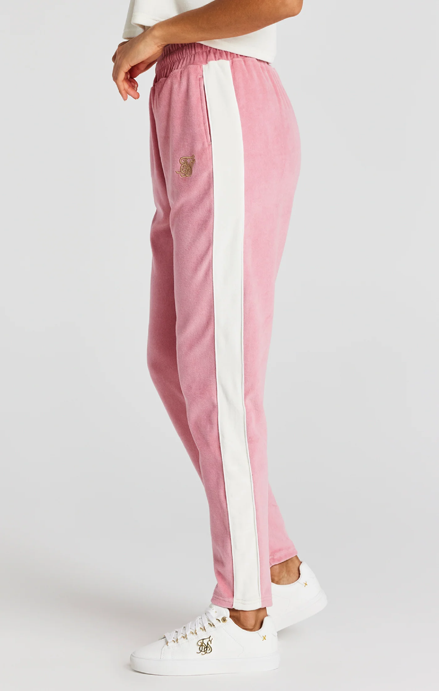 Pink Velour Track Pant - Image 2