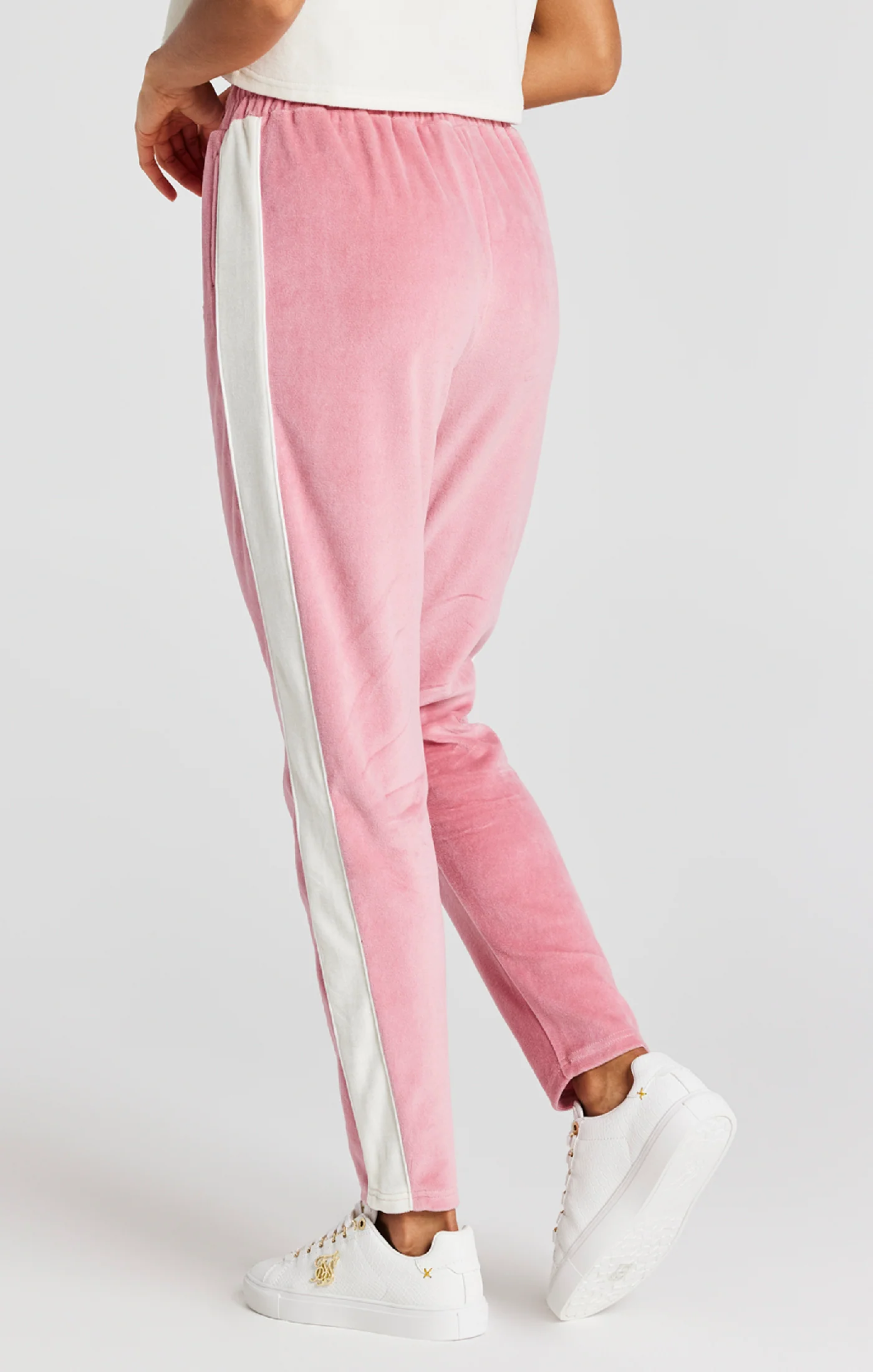 Pink Velour Track Pant - Image 4