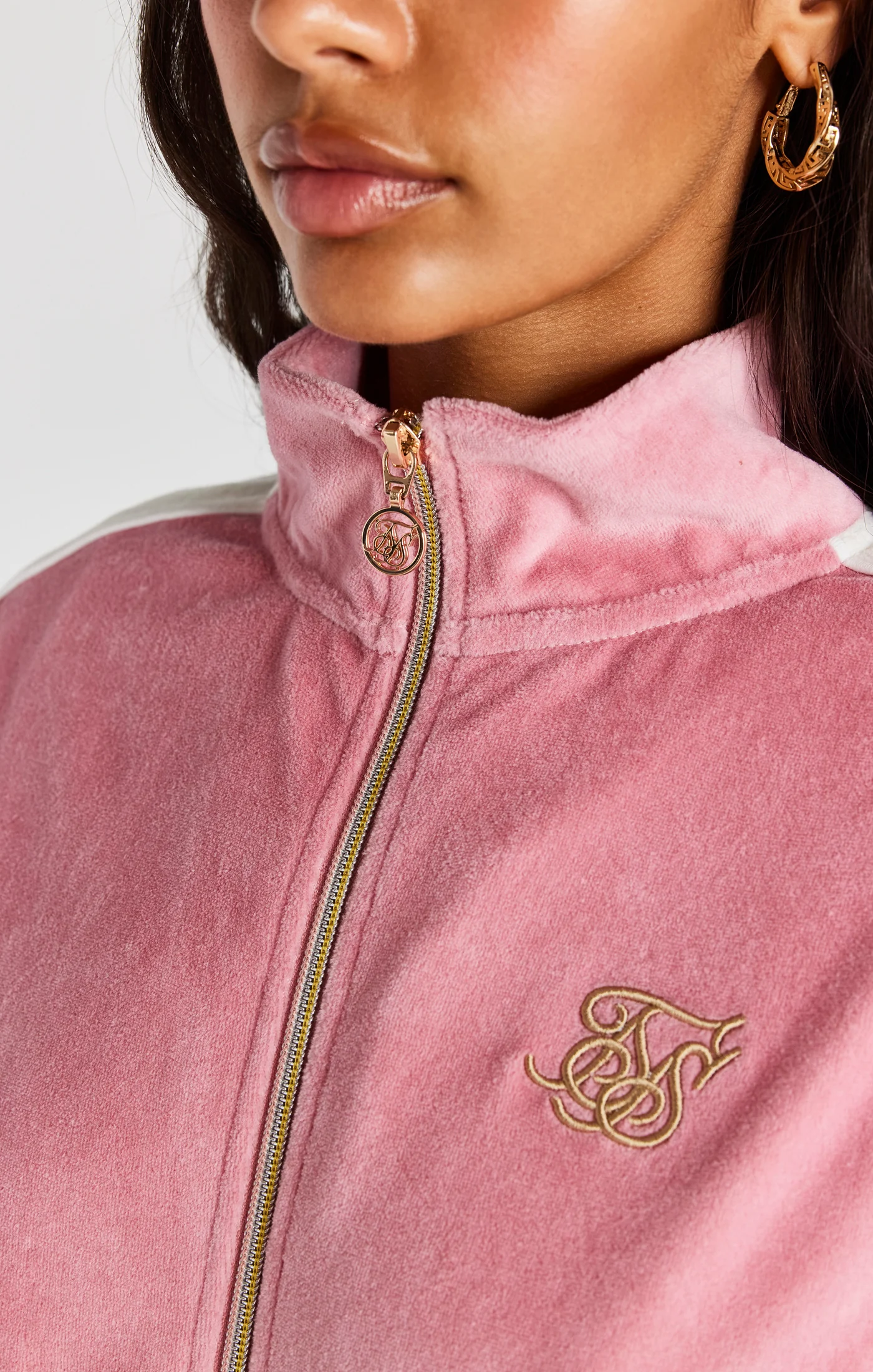 Pink Velour Track Top - Image 2