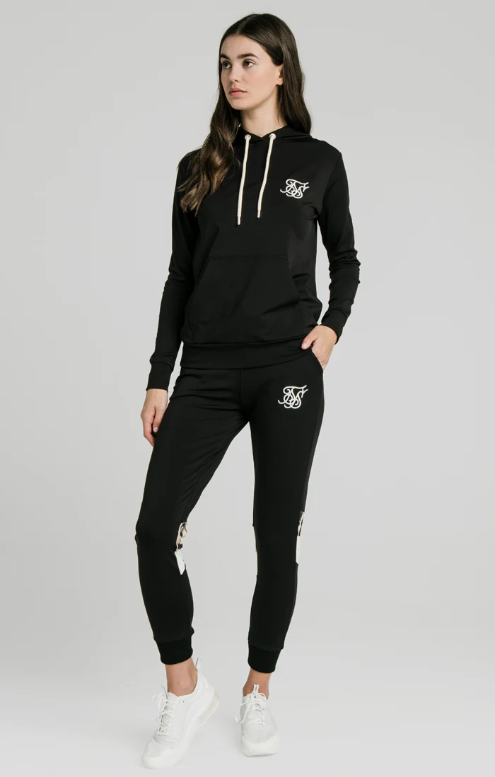 SikSilk Leopard Hooded Track Top – Black - Image 3