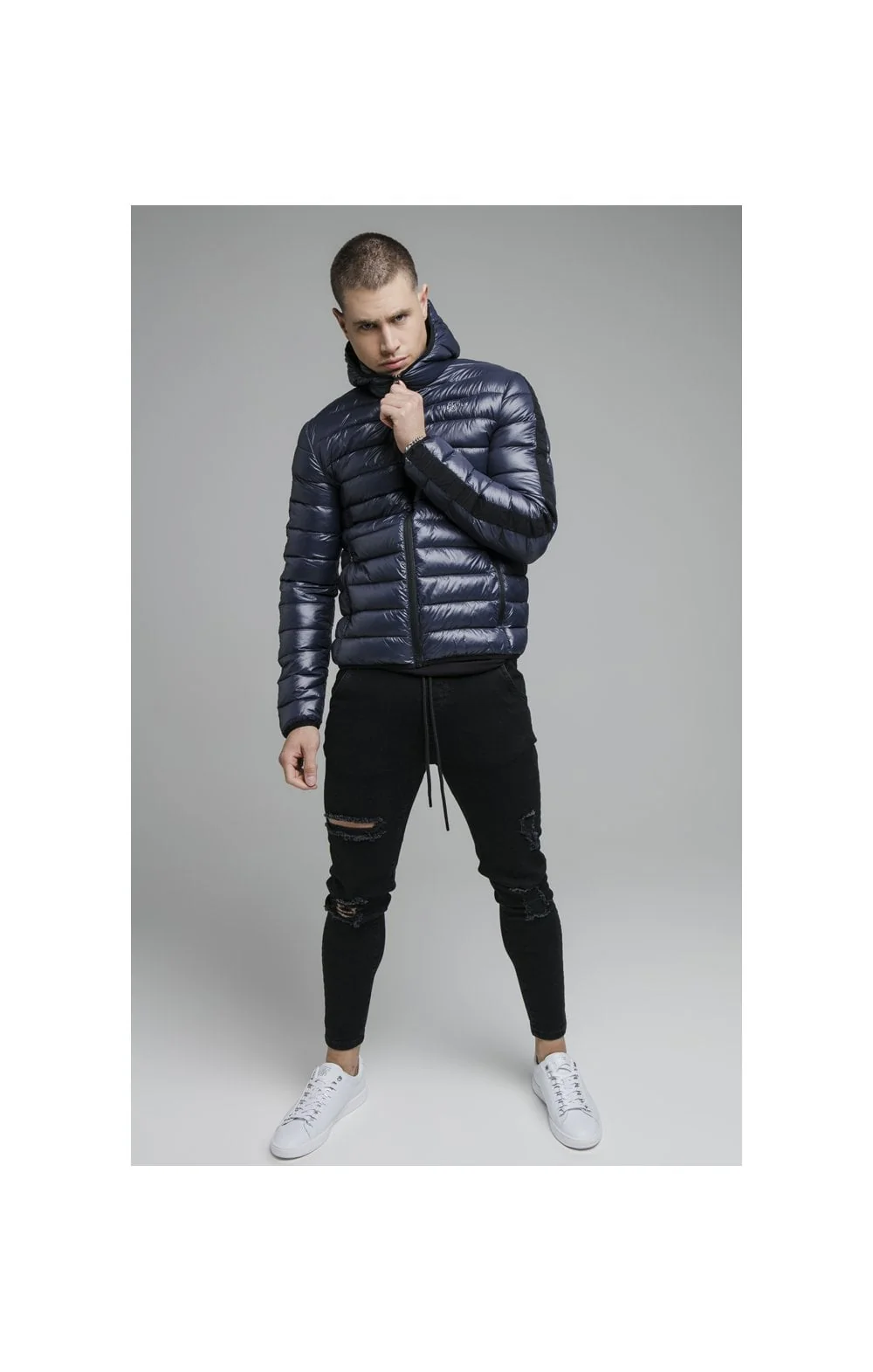 Navy Lightweight Bubble Jacket - Image 5