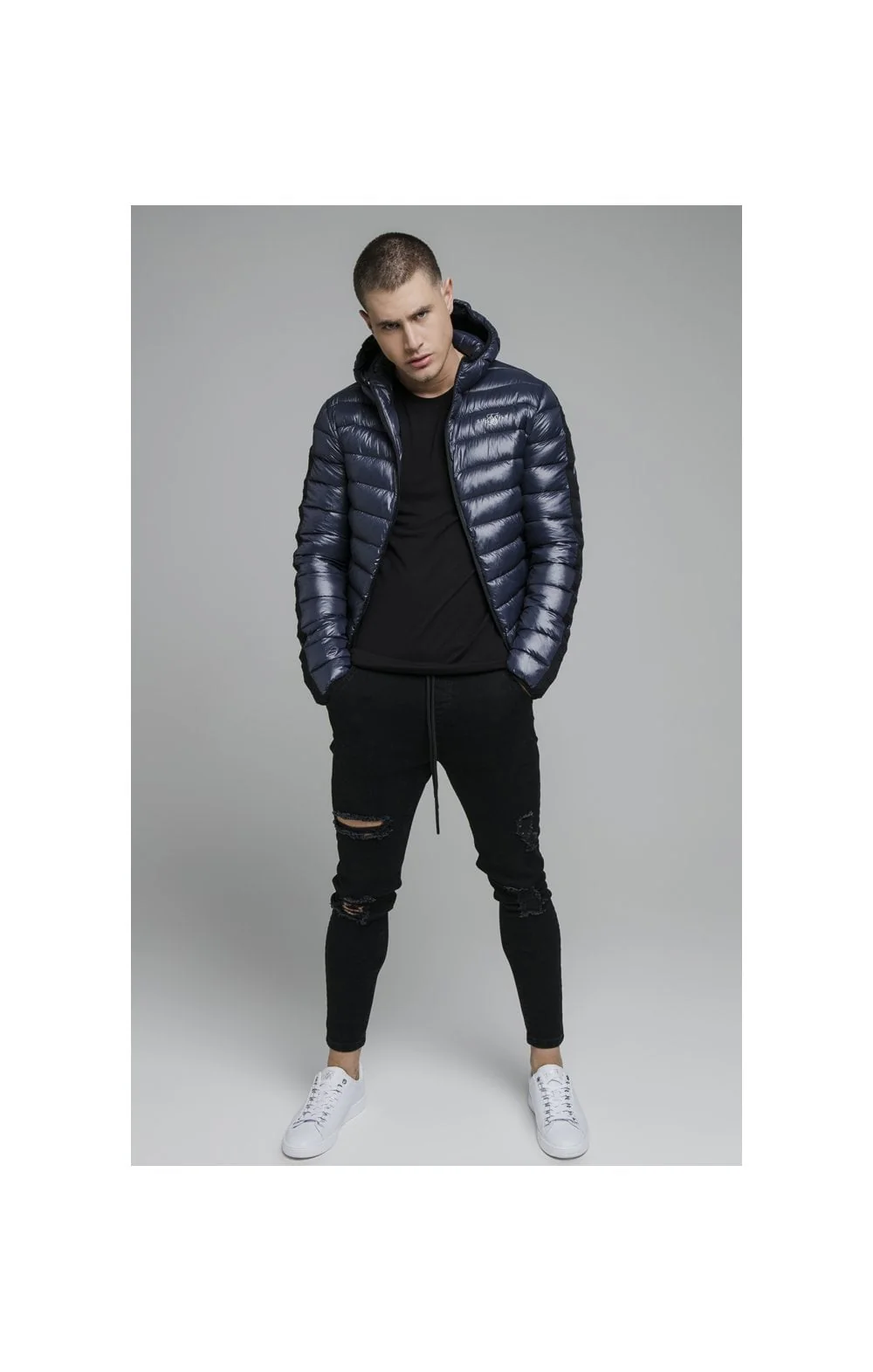 Navy Lightweight Bubble Jacket - Image 6
