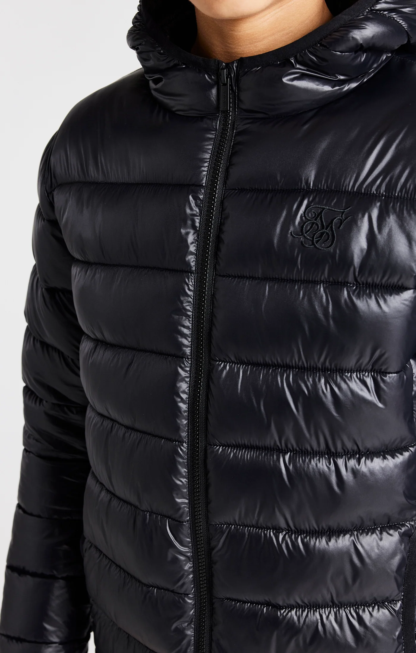 Boys Black Lightweight Bubble Jacket - Image 8