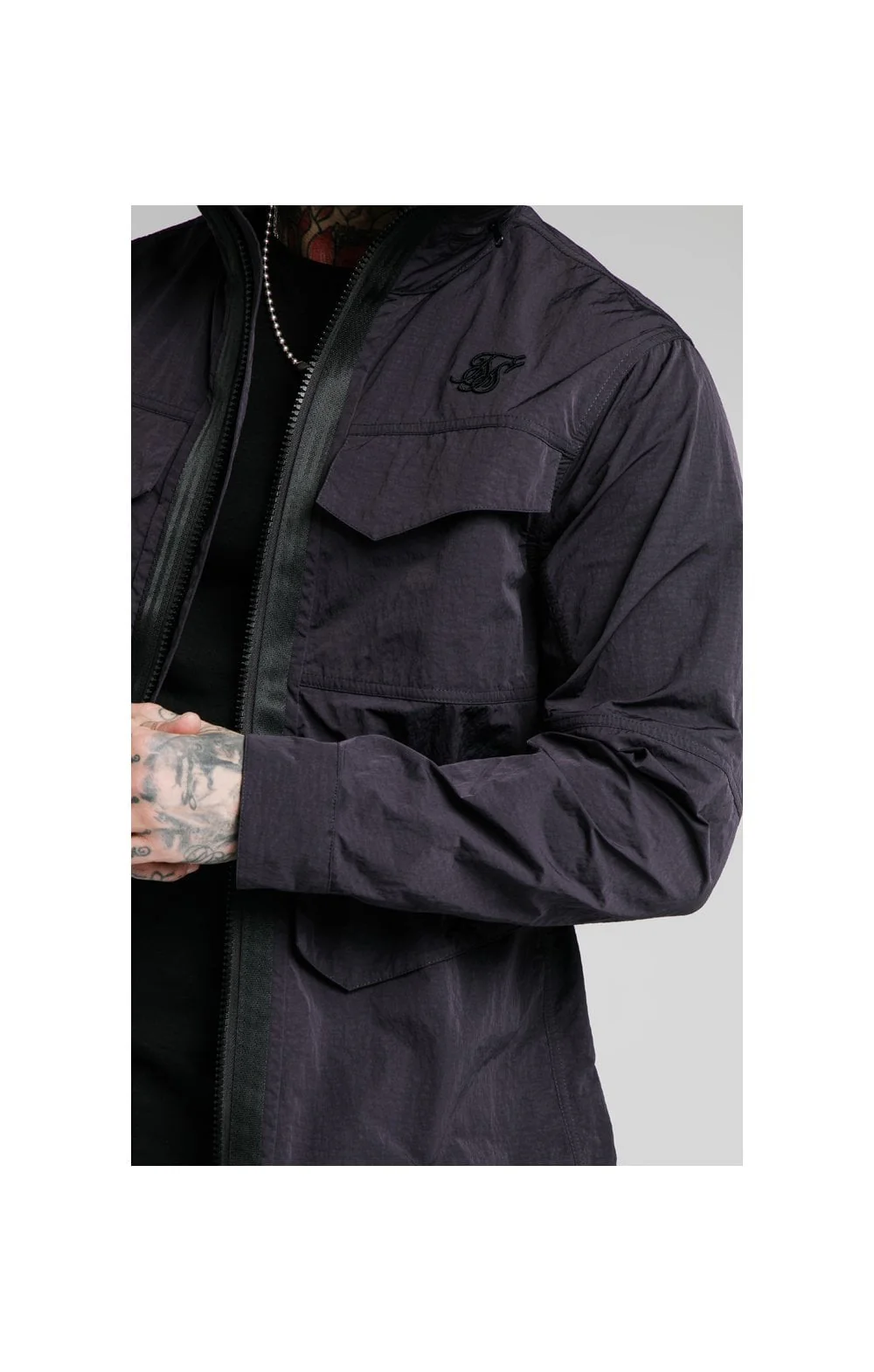 SikSilk Lightweight Zip Jacket - Black - Image 2