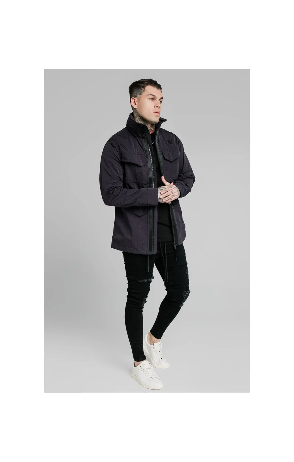 SikSilk Lightweight Zip Jacket - Black - Image 3