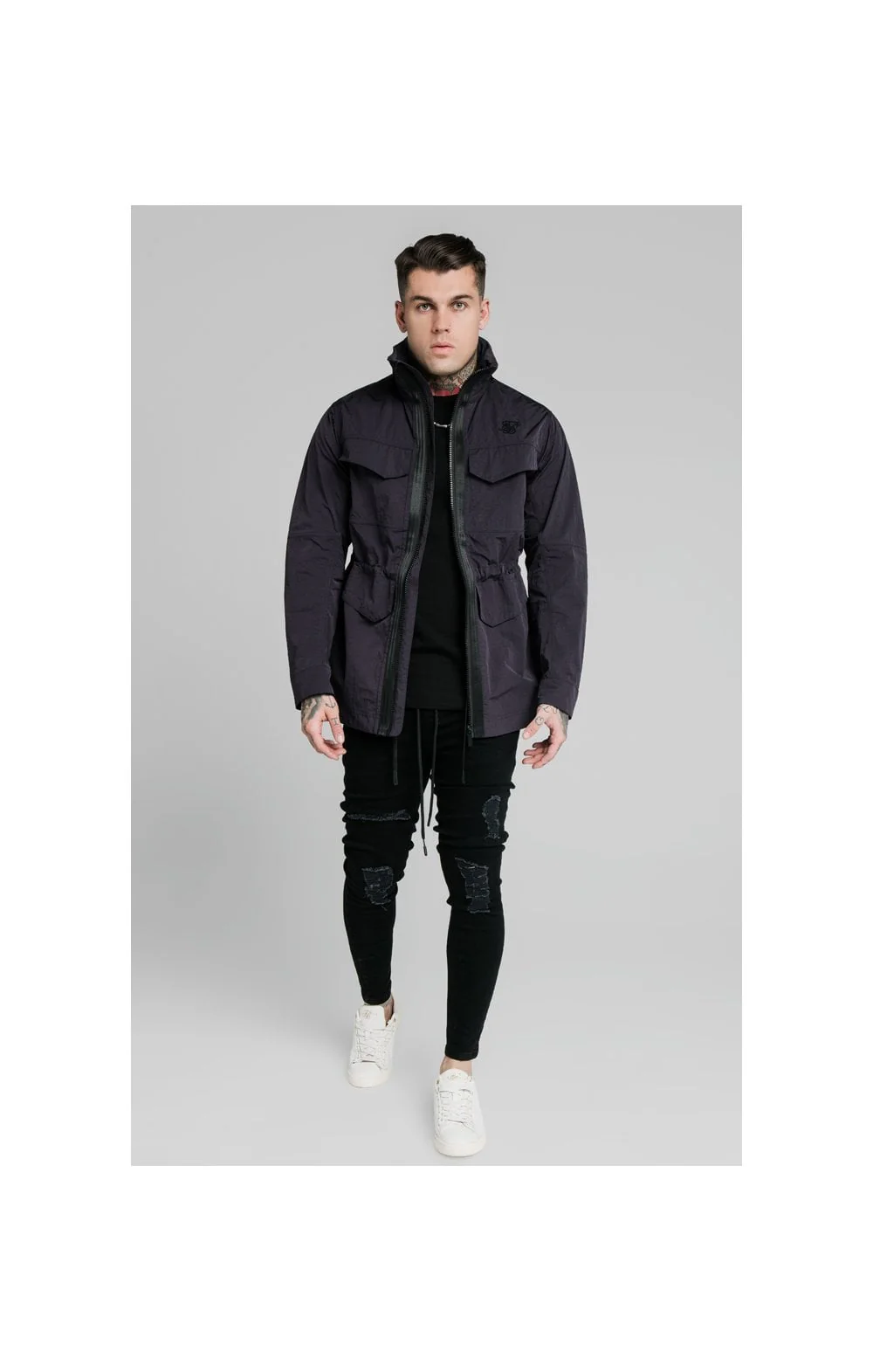 SikSilk Lightweight Zip Jacket - Black - Image 4
