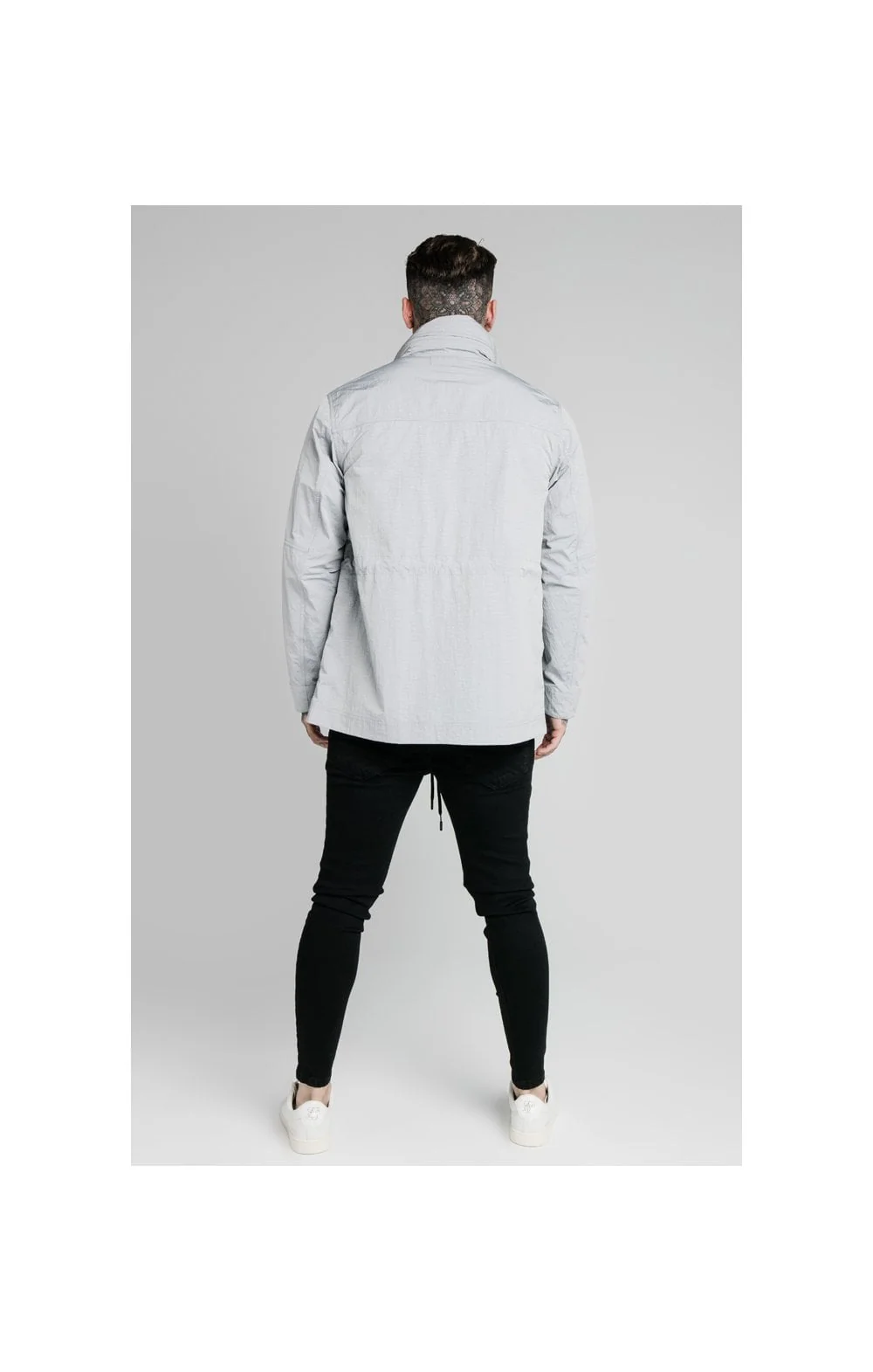SikSilk Lightweight Zip Jacket - Ice Grey - Image 5