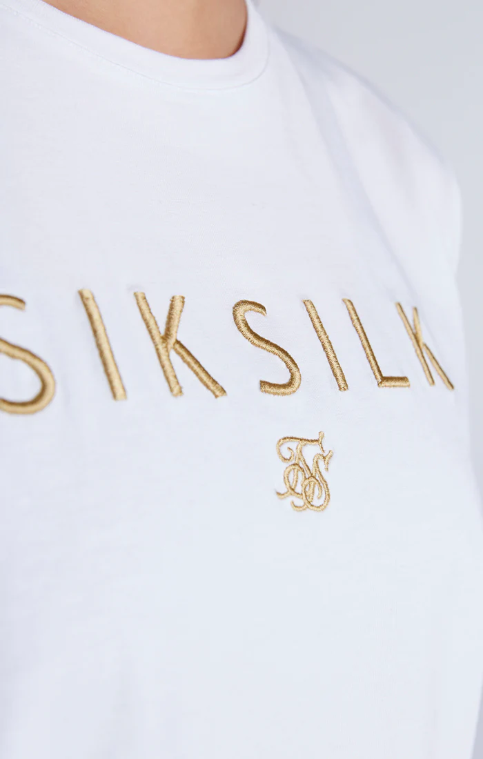 Girls White Logo Boyfriend T-Shirt - Image 3
