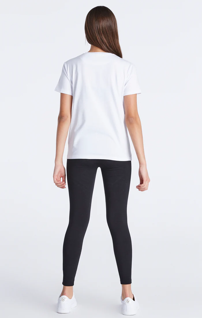Girls White Logo Boyfriend T-Shirt - Image 5
