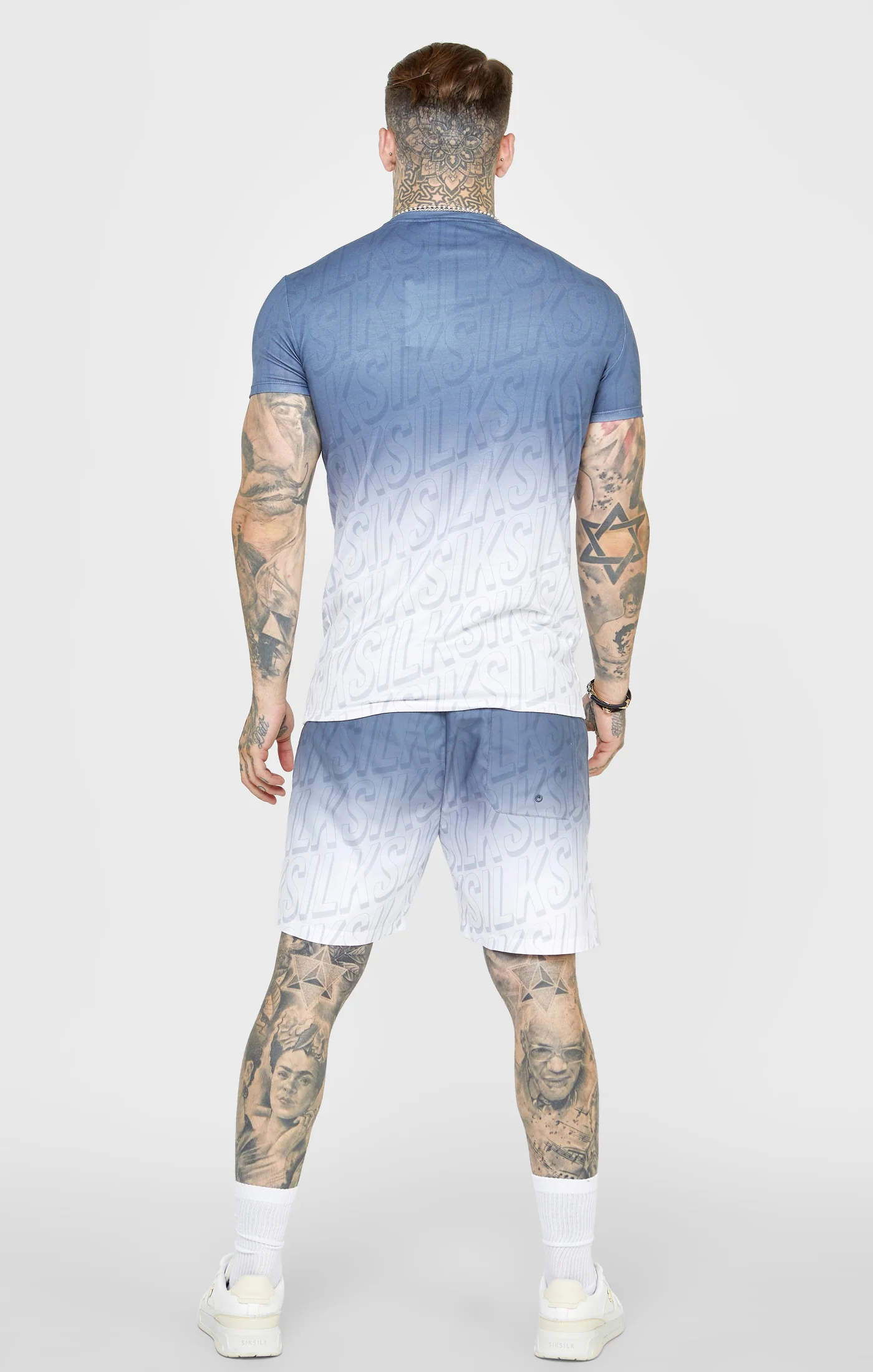 Navy Fade Muscle Fit T-Shirt - Image 5