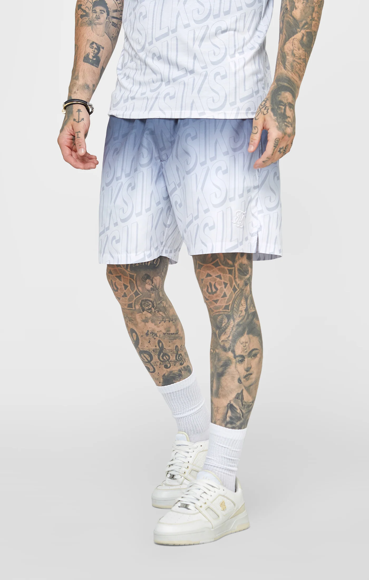 Navy Logo Fade Swim Short