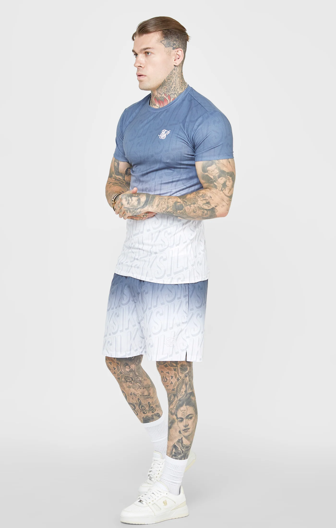 Navy Logo Fade Swim Short - Image 3