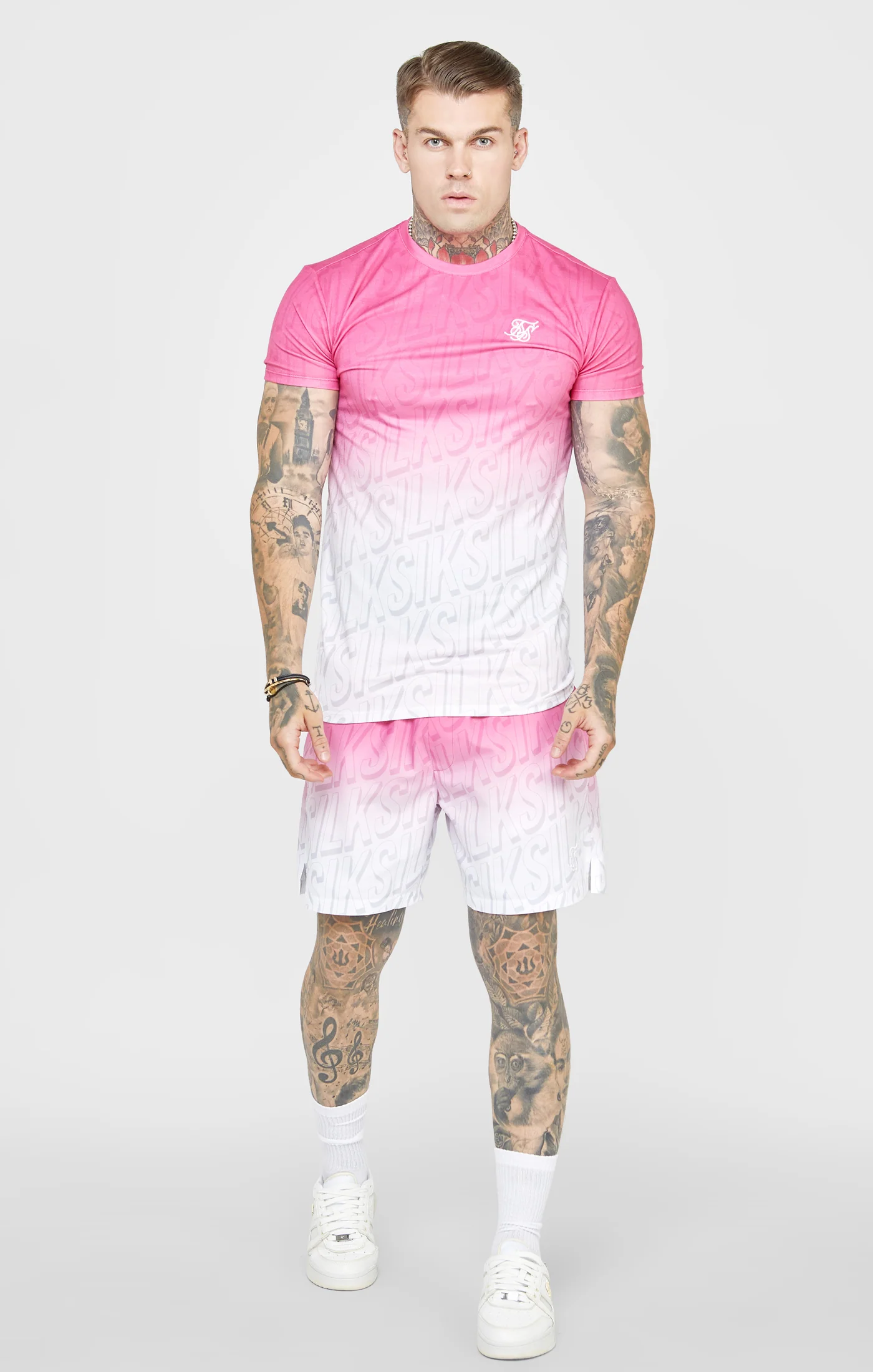 Pink Logo Fade Swim Short - Image 3