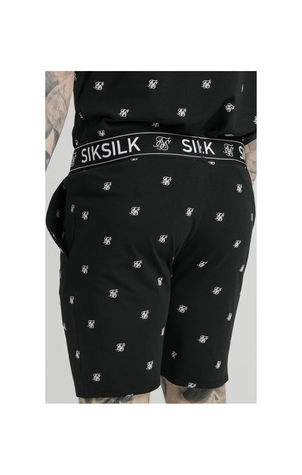 SikSilk Logo Jersey Shorts - Black - Image 2
