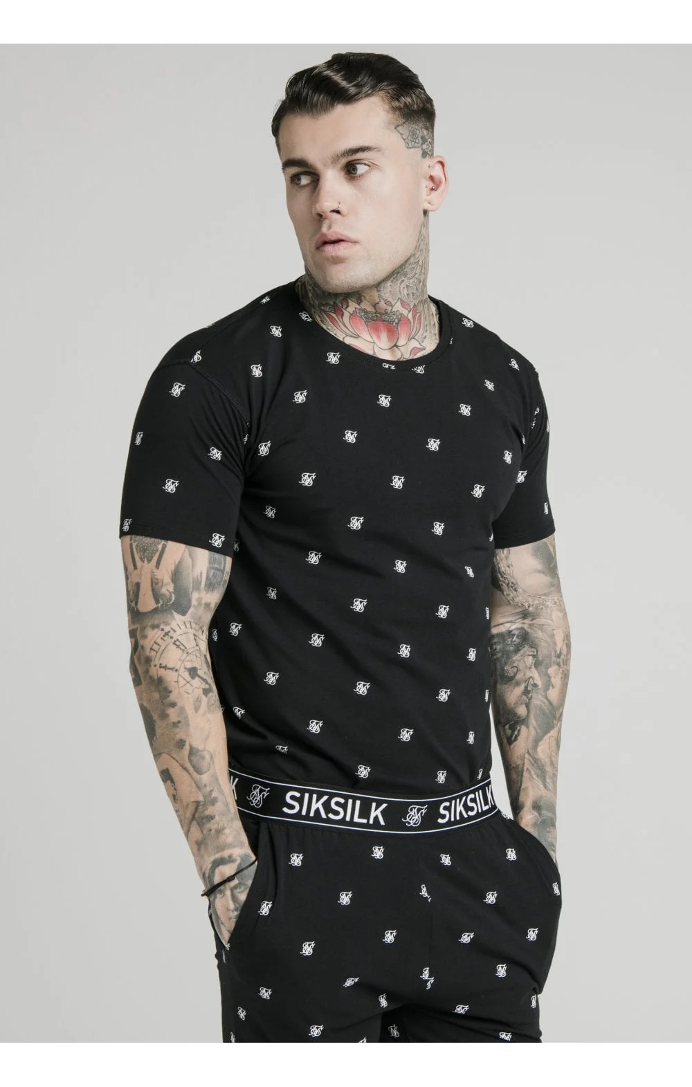 SikSilk Logo Jersey Shorts - Black - Image 5