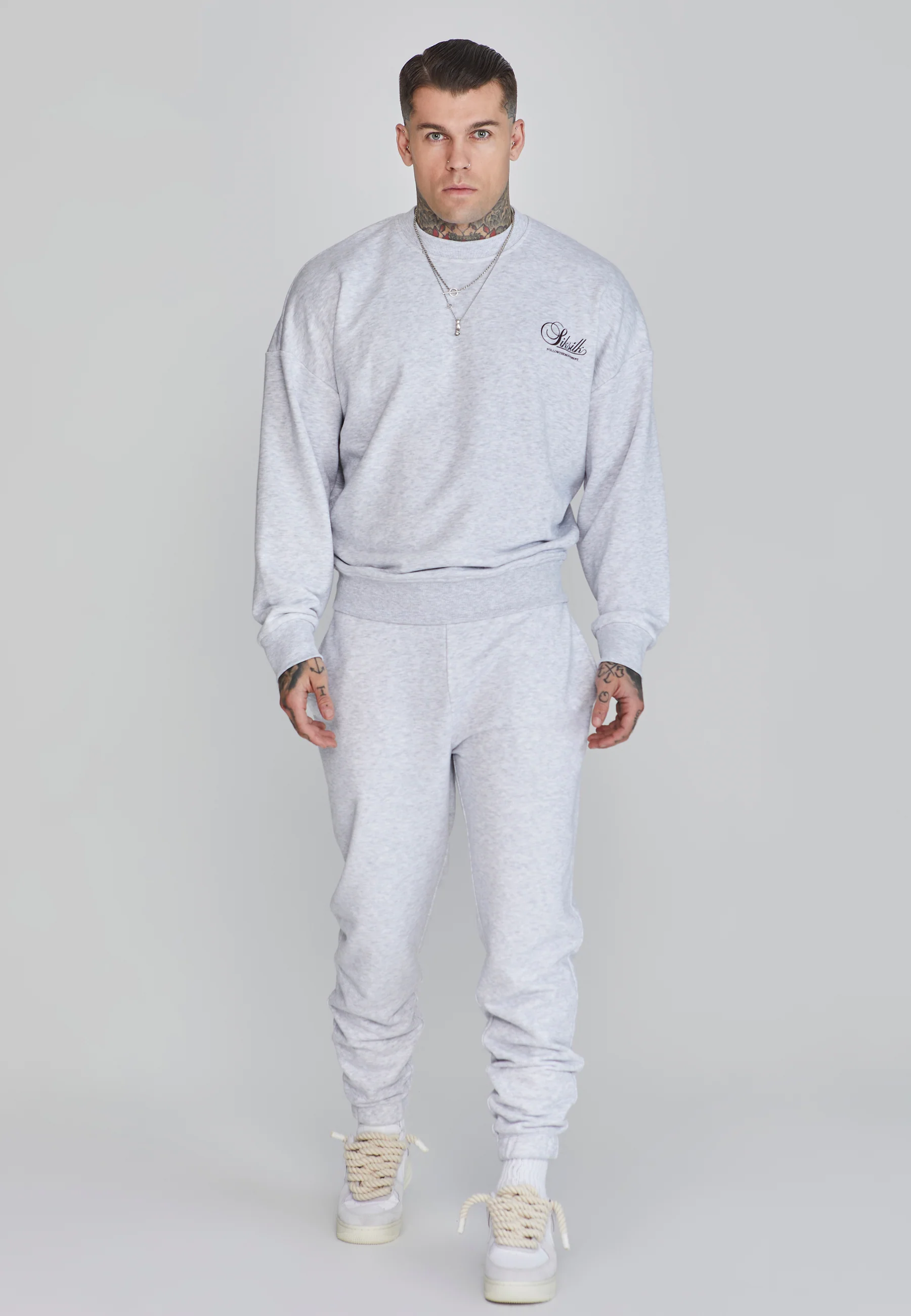 Snow Marl Logo Joggers - Image 2