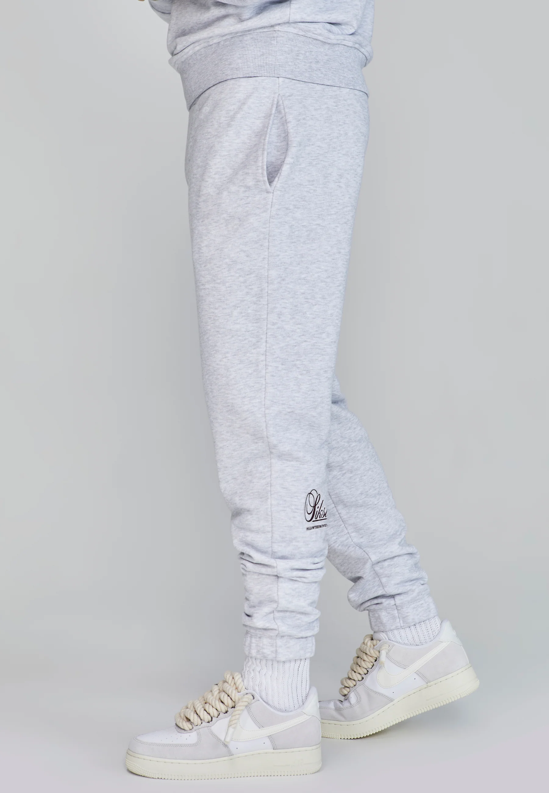 Snow Marl Logo Joggers - Image 4