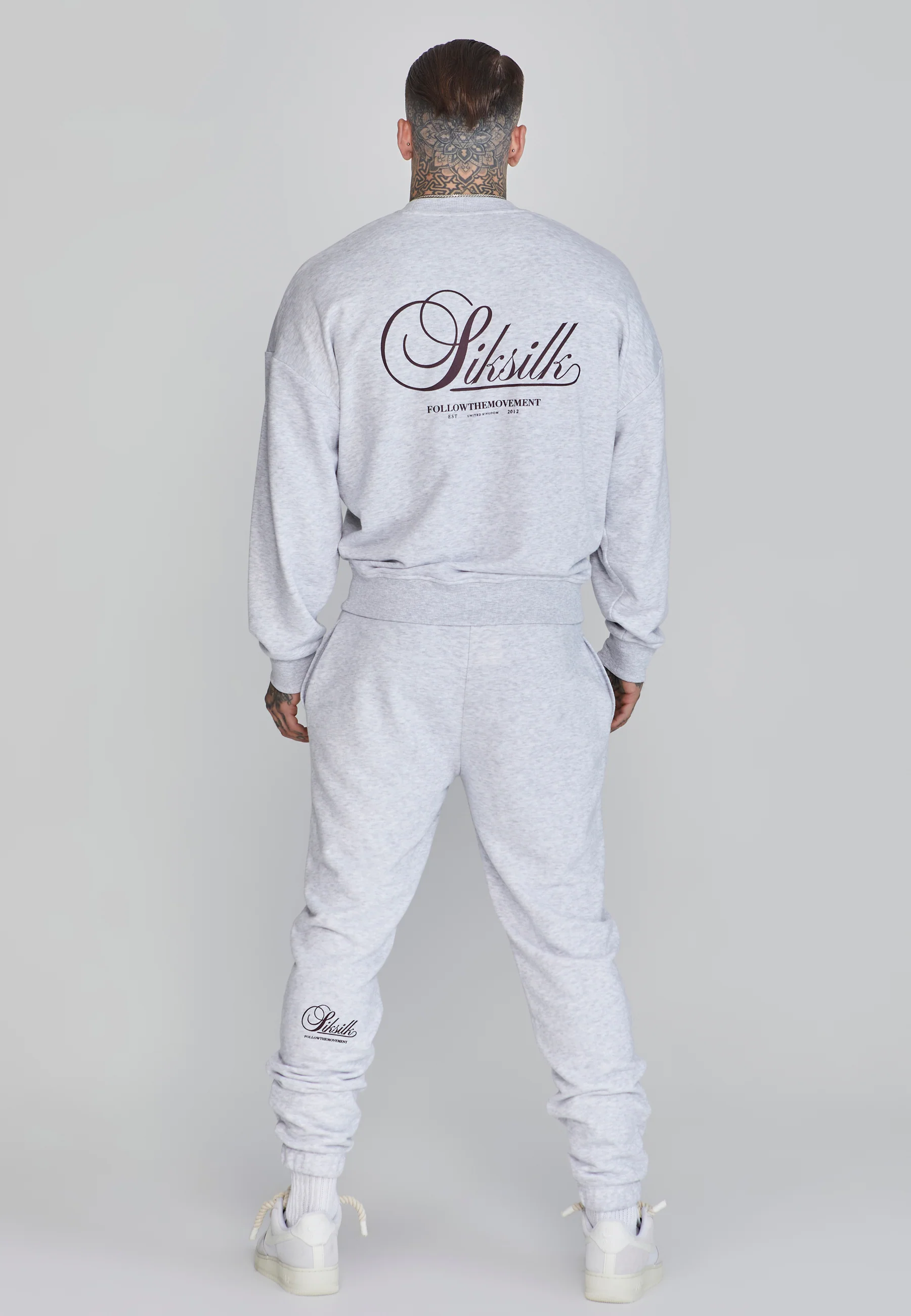 Snow Marl Logo Joggers - Image 5