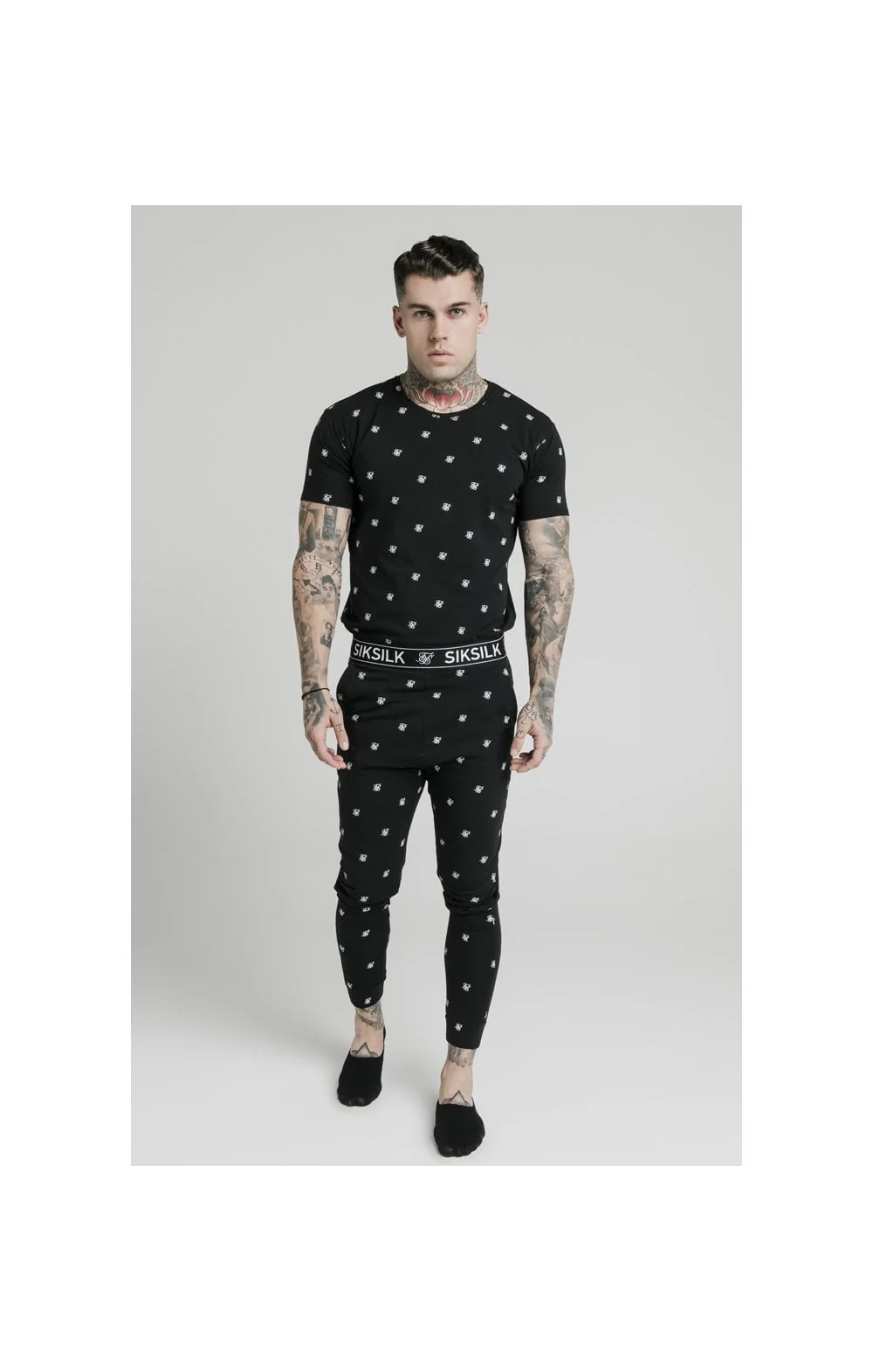 SikSilk Logo Lounge Pants – Black - Image 3