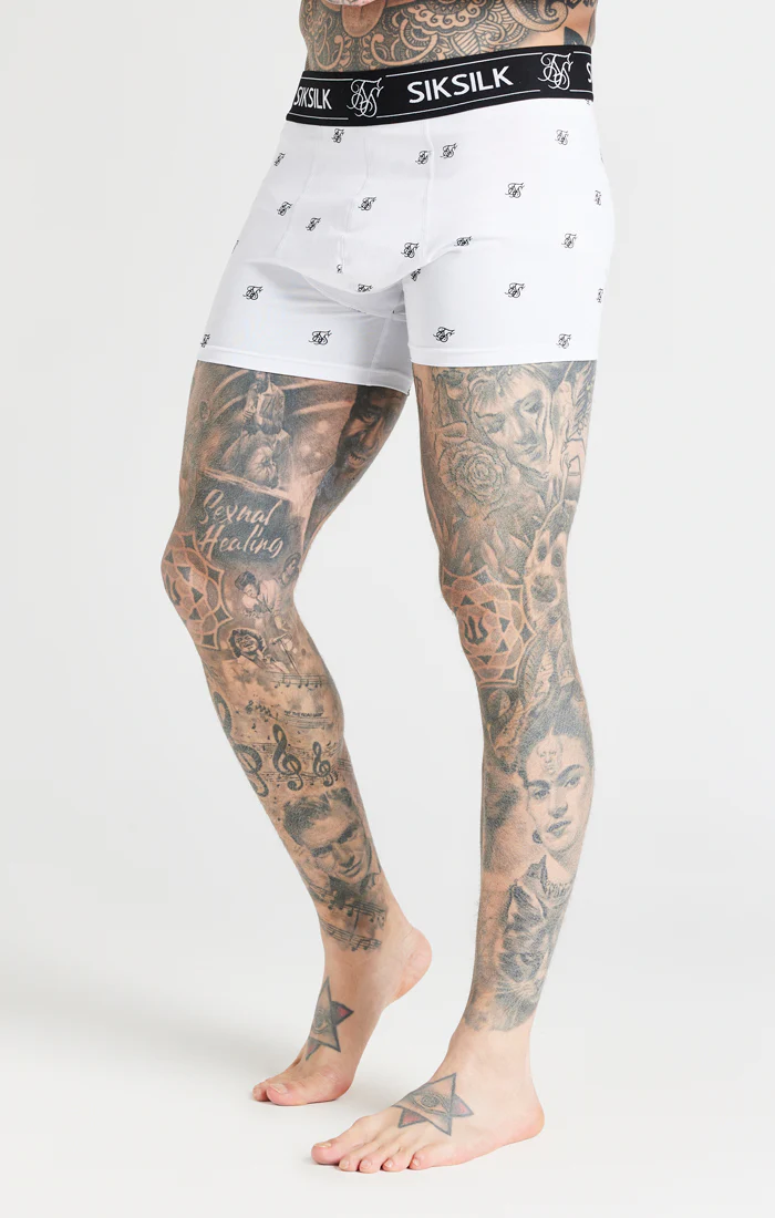White, Black And Grey Pack Of 3 Logo Boxers - Image 2