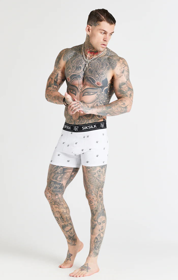 White, Black And Grey Pack Of 3 Logo Boxers - Image 6