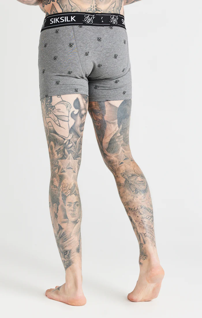 White, Black And Grey Pack Of 3 Logo Boxers - Image 9