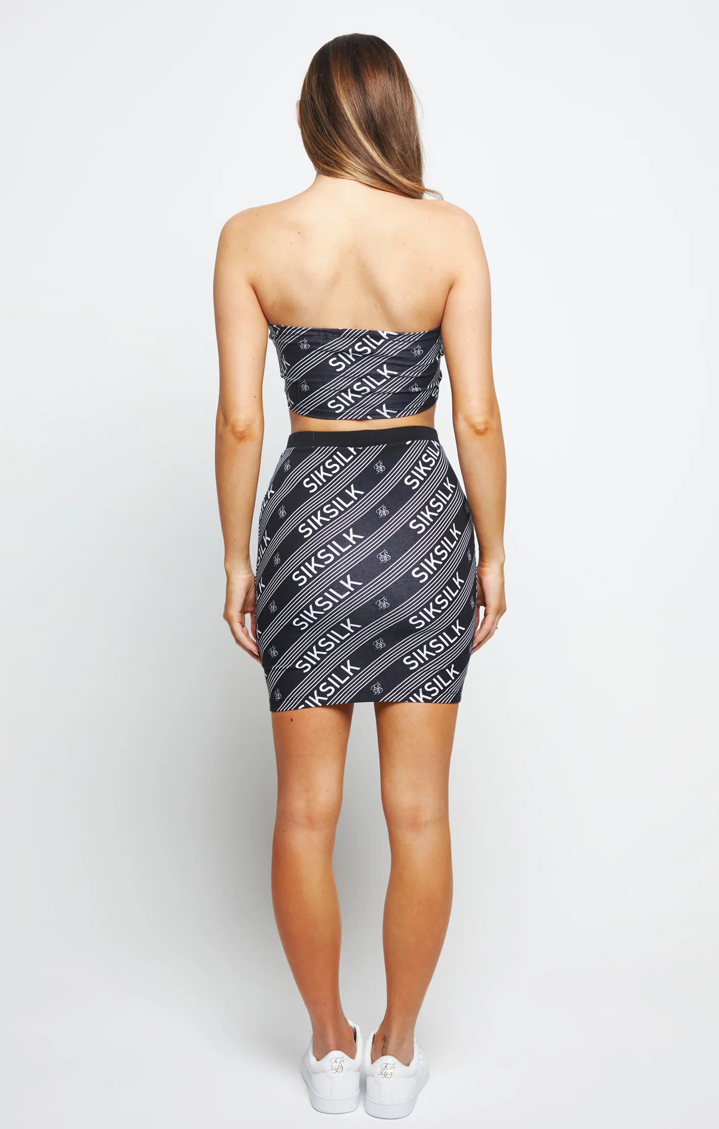 SikSilk Logo Print Skirt - Black - Image 5