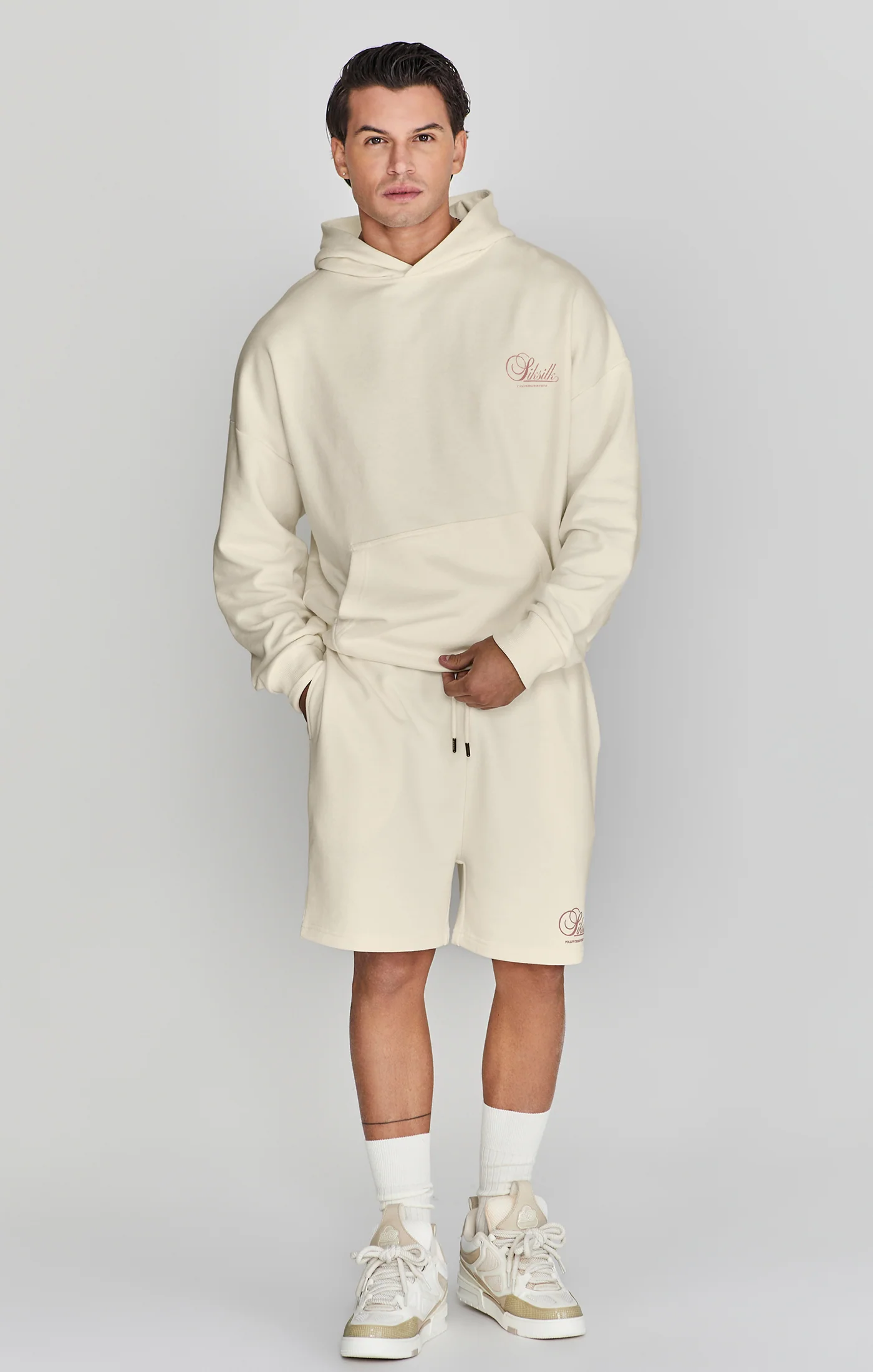 Ecru Logo Shorts - Image 2