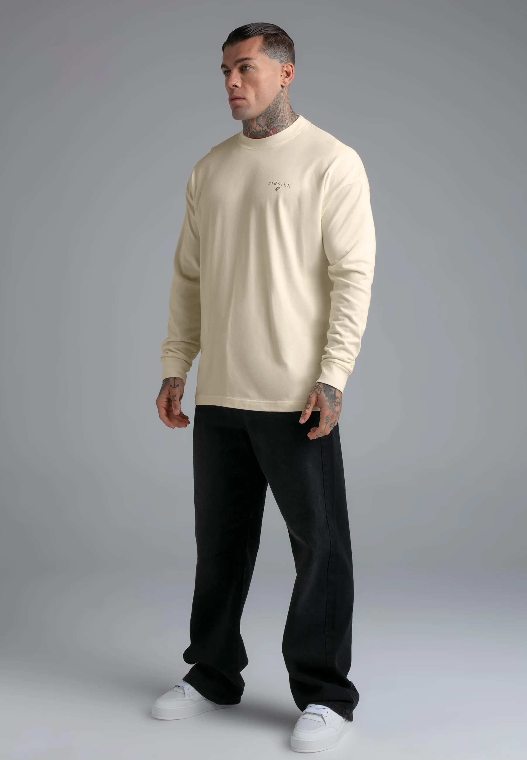 Ecru Long Sleeve T-Shirt - Image 4