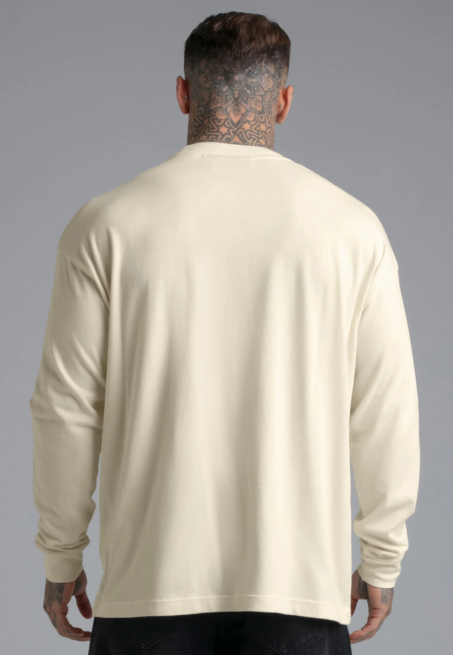 Ecru Long Sleeve T-Shirt - Image 5