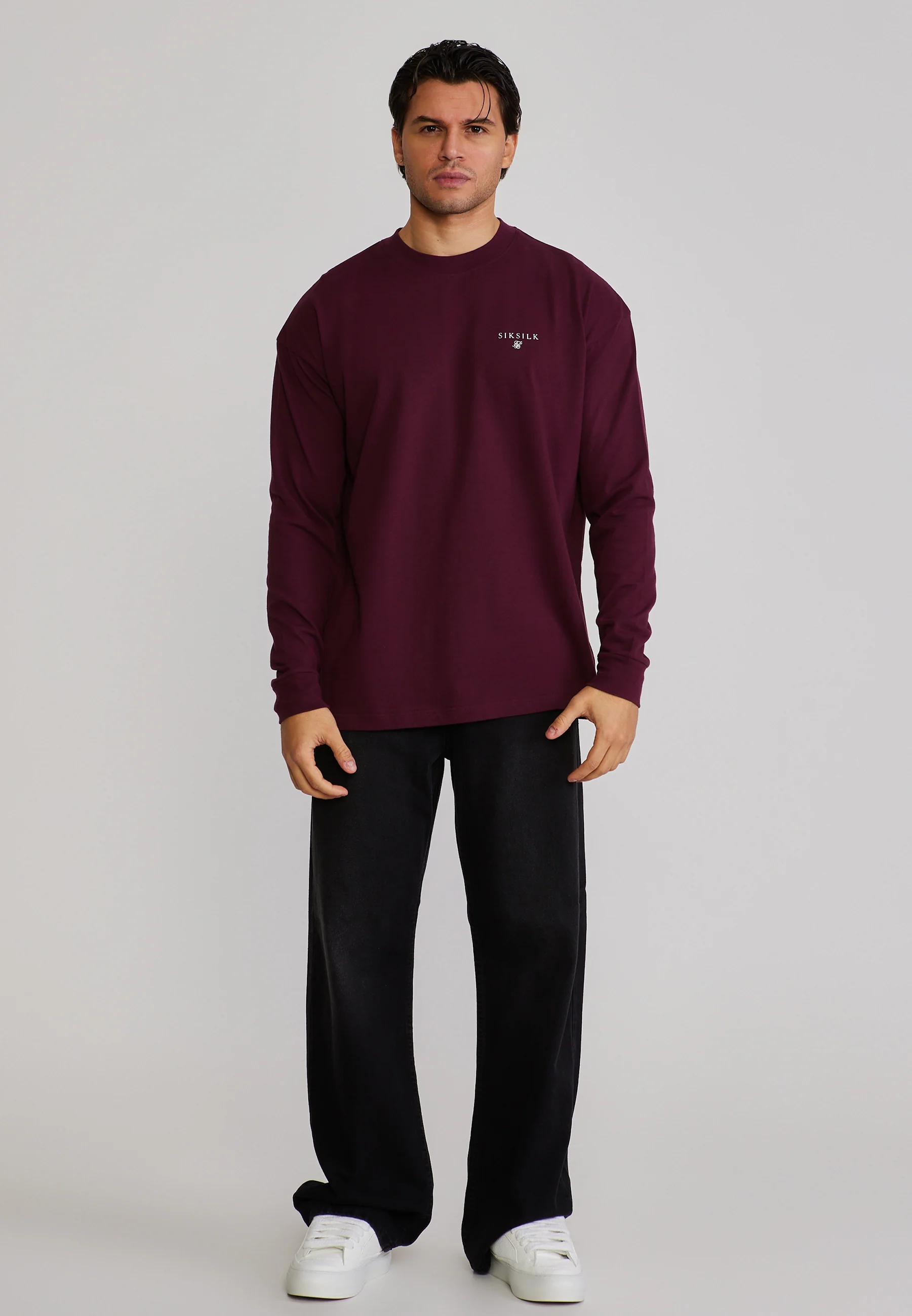 Burgundy Long Sleeve T-Shirt - Image 3