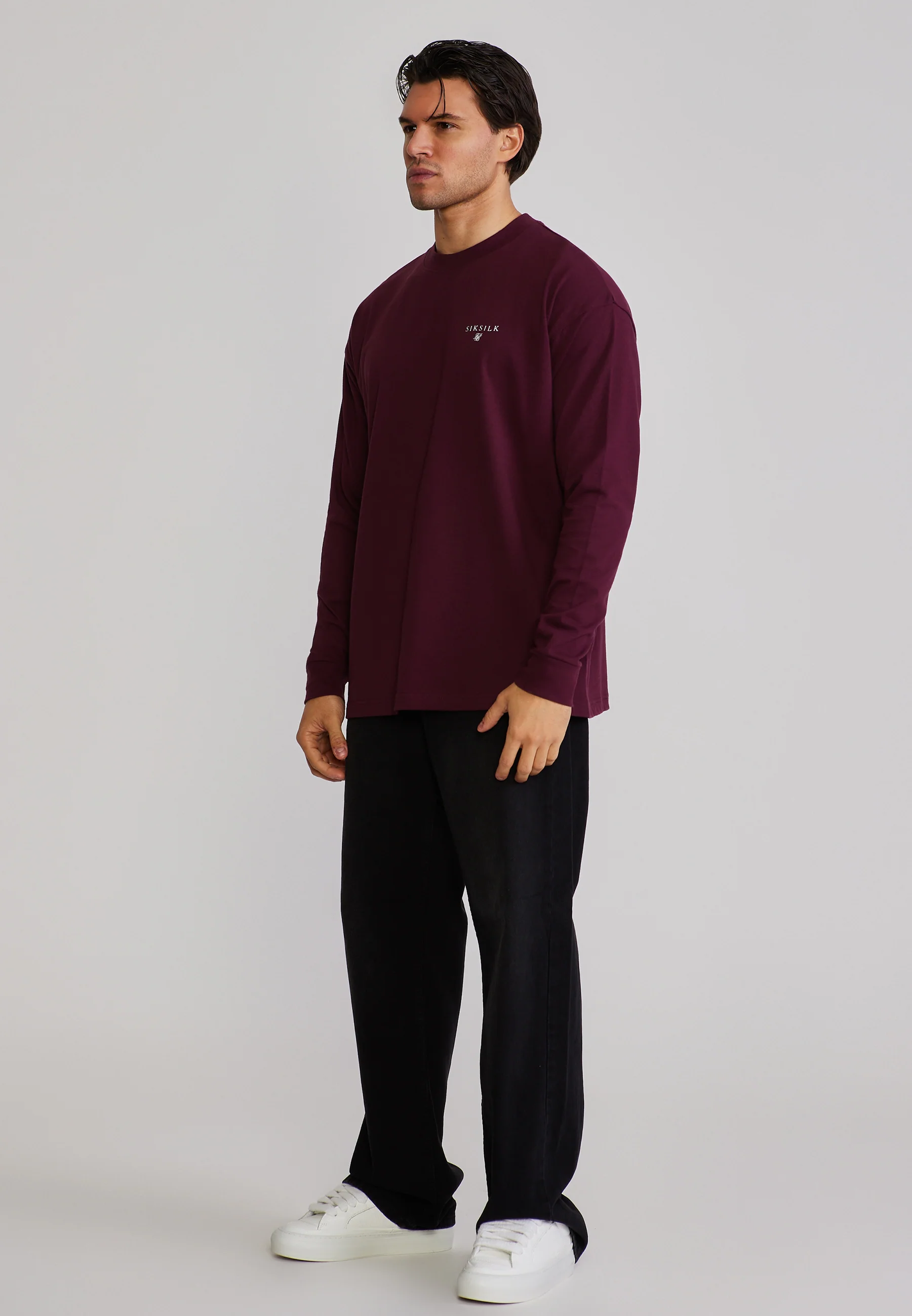 Burgundy Long Sleeve T-Shirt - Image 4