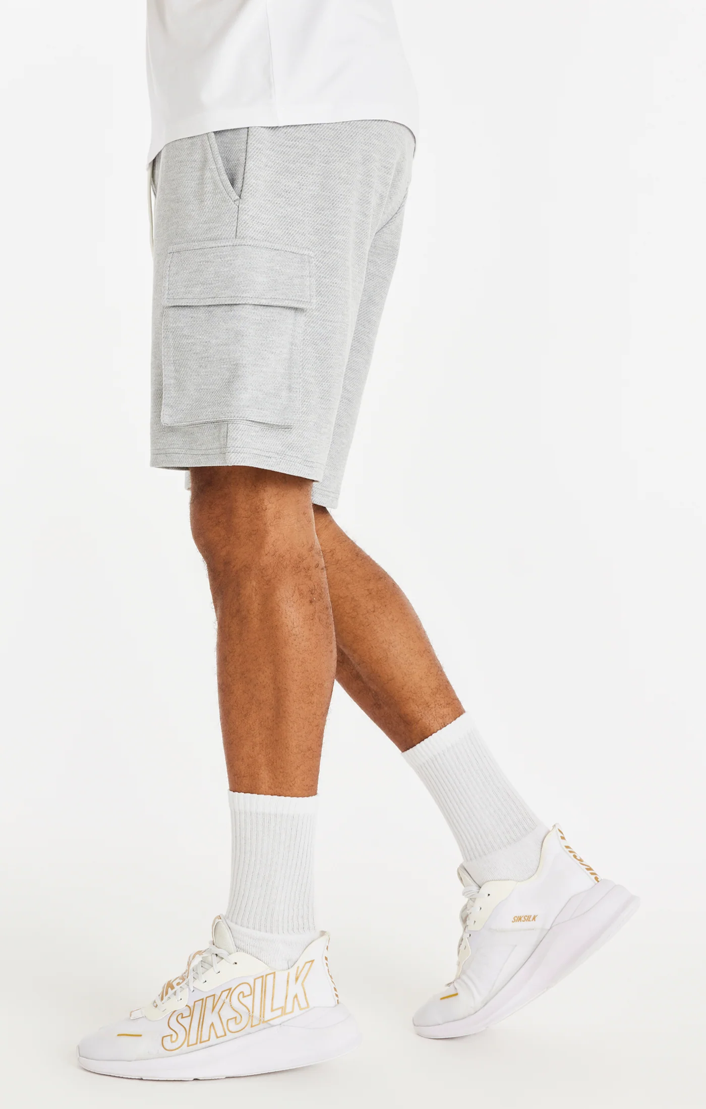 Grey Loop Back Cargo Short - Image 2