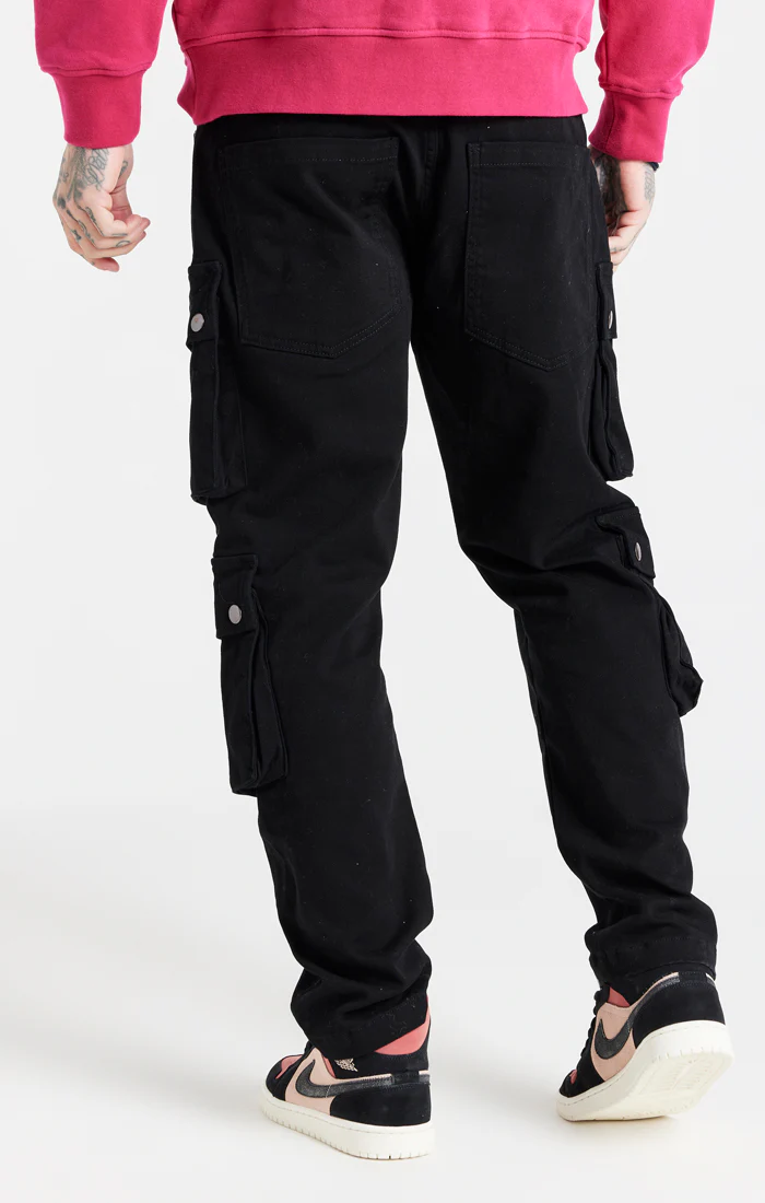 Black Loose Fit Cargo Pant - Image 3