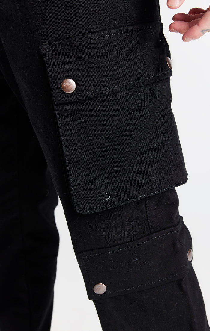 Black Loose Fit Cargo Pant - Image 4