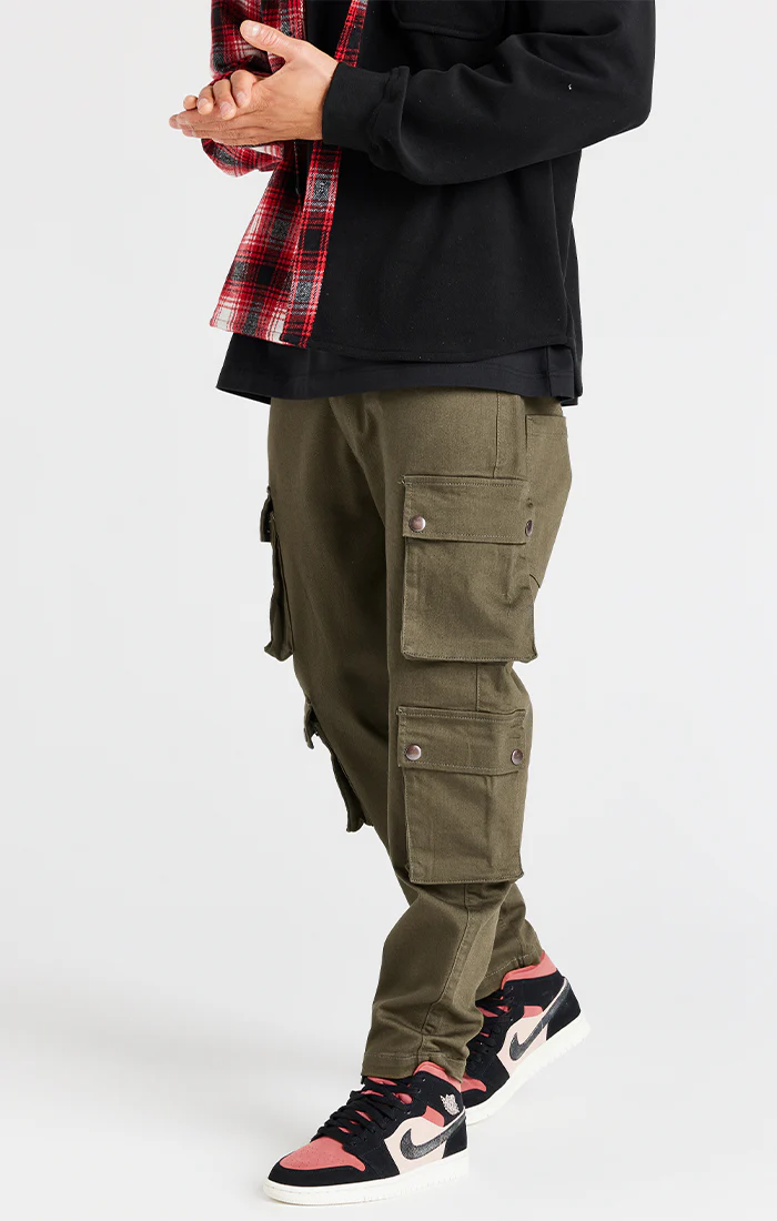 Khaki Loose Fit Cargo Pant - Image 2