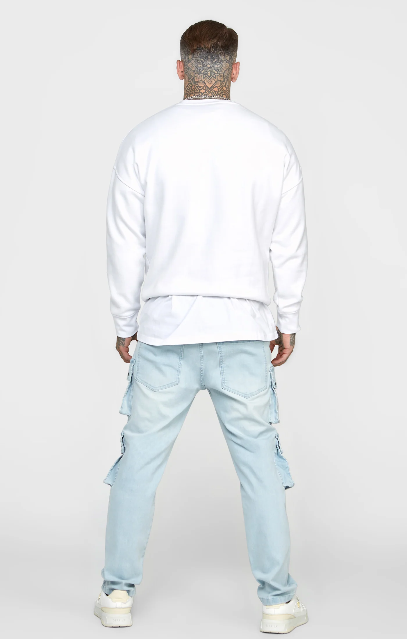 Blue Loose Fit Denim Cargo Pant - Image 5