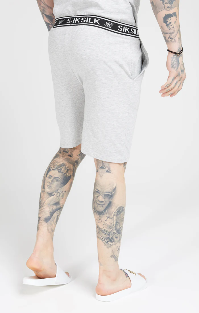 Grey Marl Loose Fit Jersey Short - Image 2