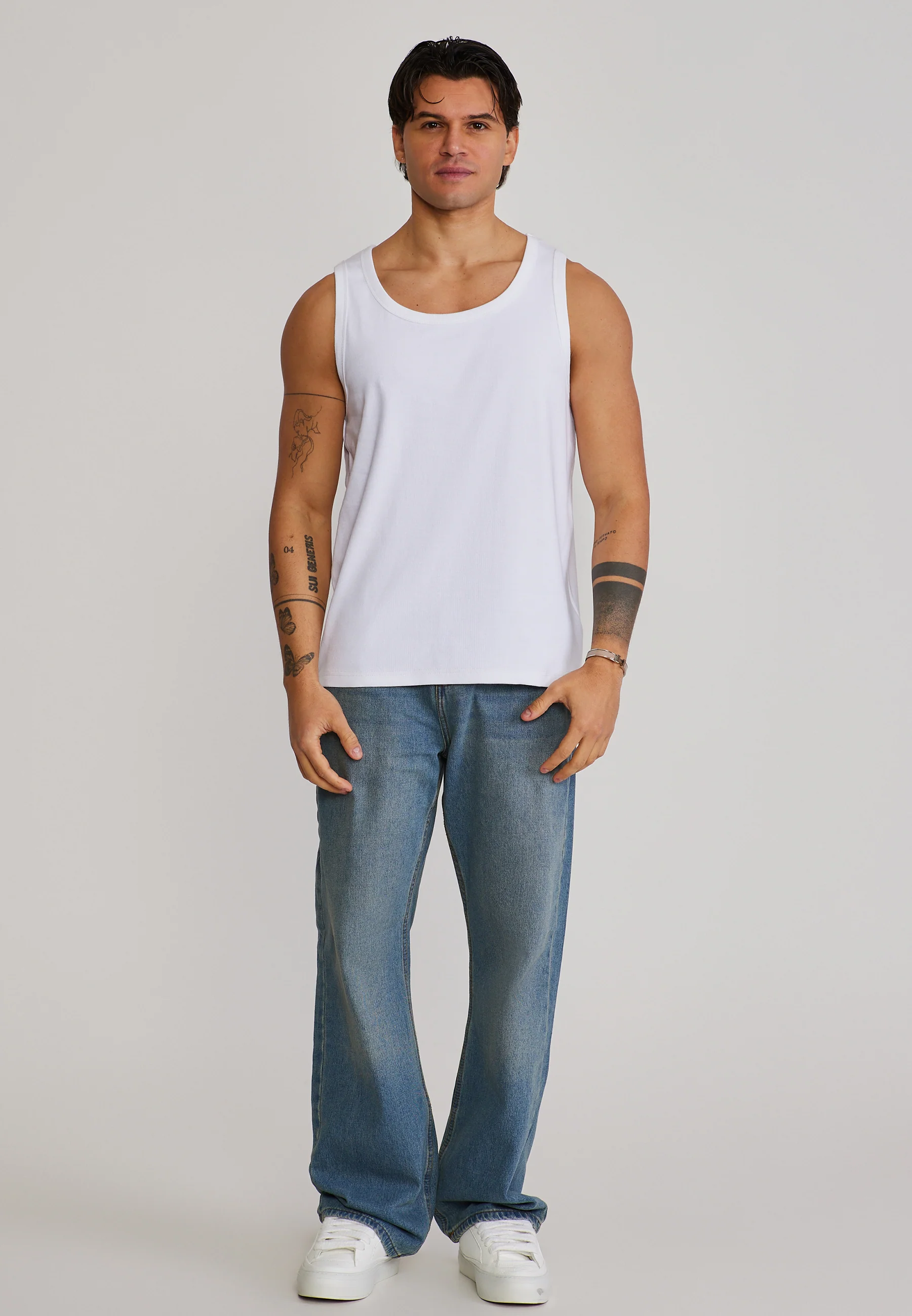 White Loose Fit Vest - Image 3