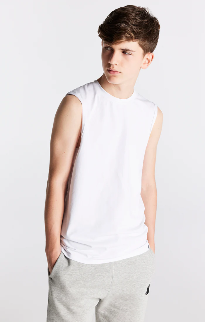 Boys Black/White 2 Pack Lounge Vests - Image 2