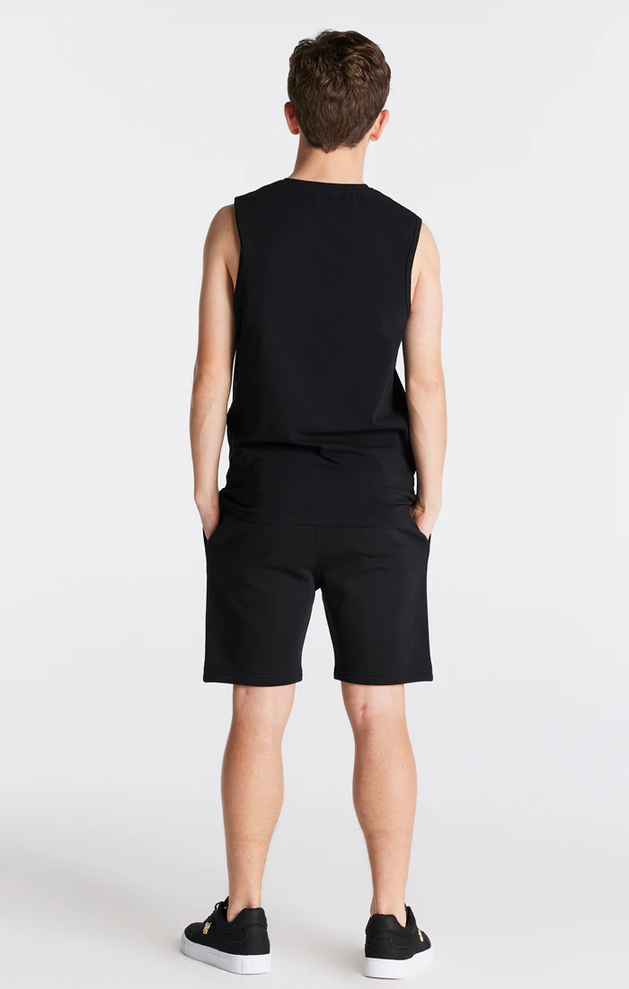 Boys Black/White 2 Pack Lounge Vests - Image 4