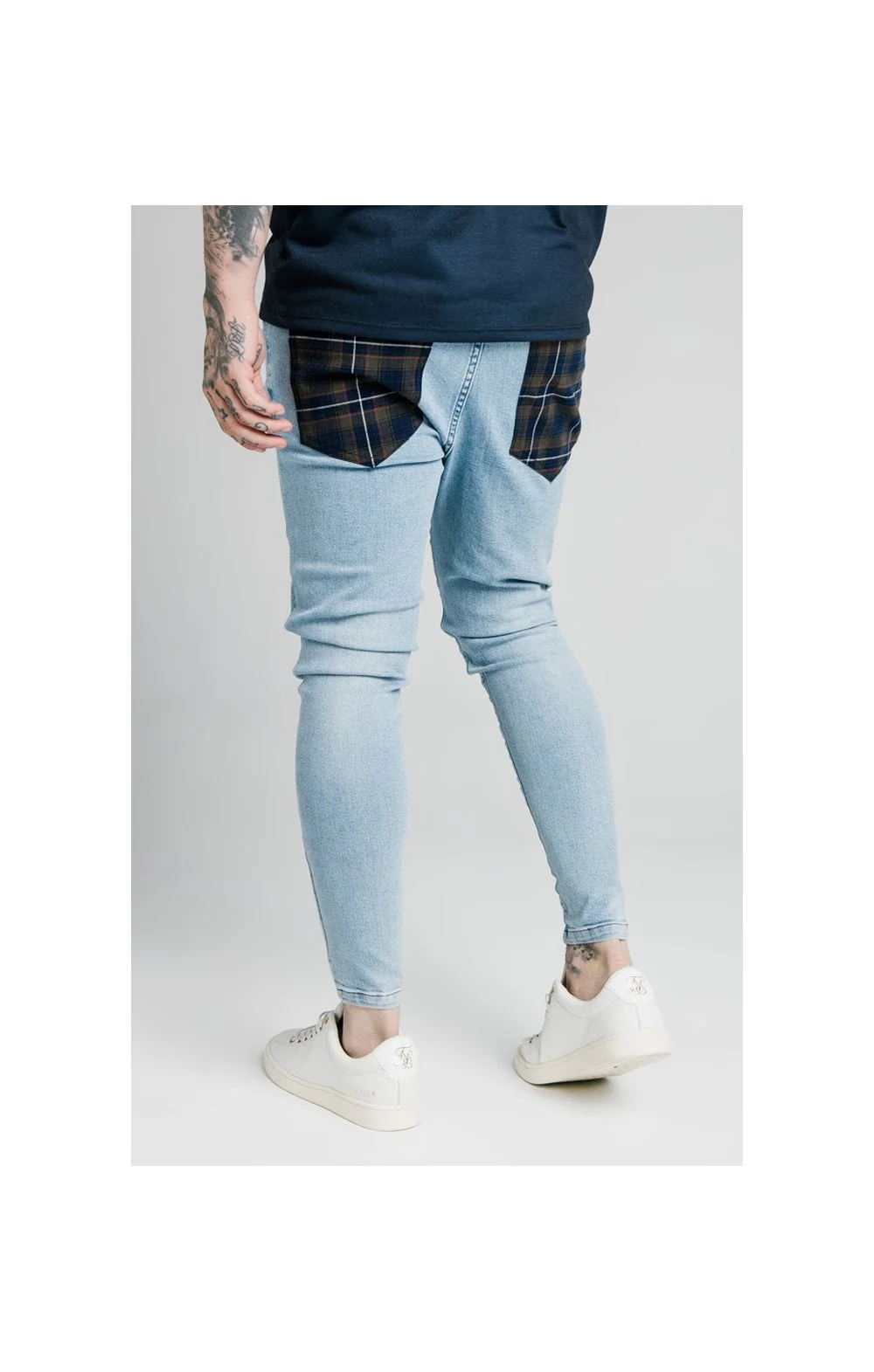 SikSilk Low Rise Jeans - Washed Blue - Image 2