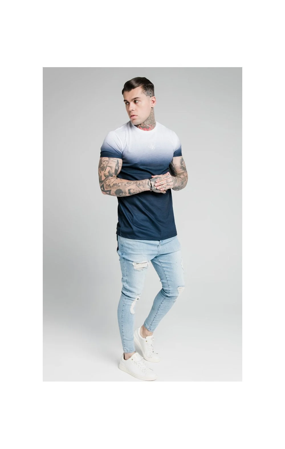 SikSilk Low Rise Jeans - Washed Blue - Image 5